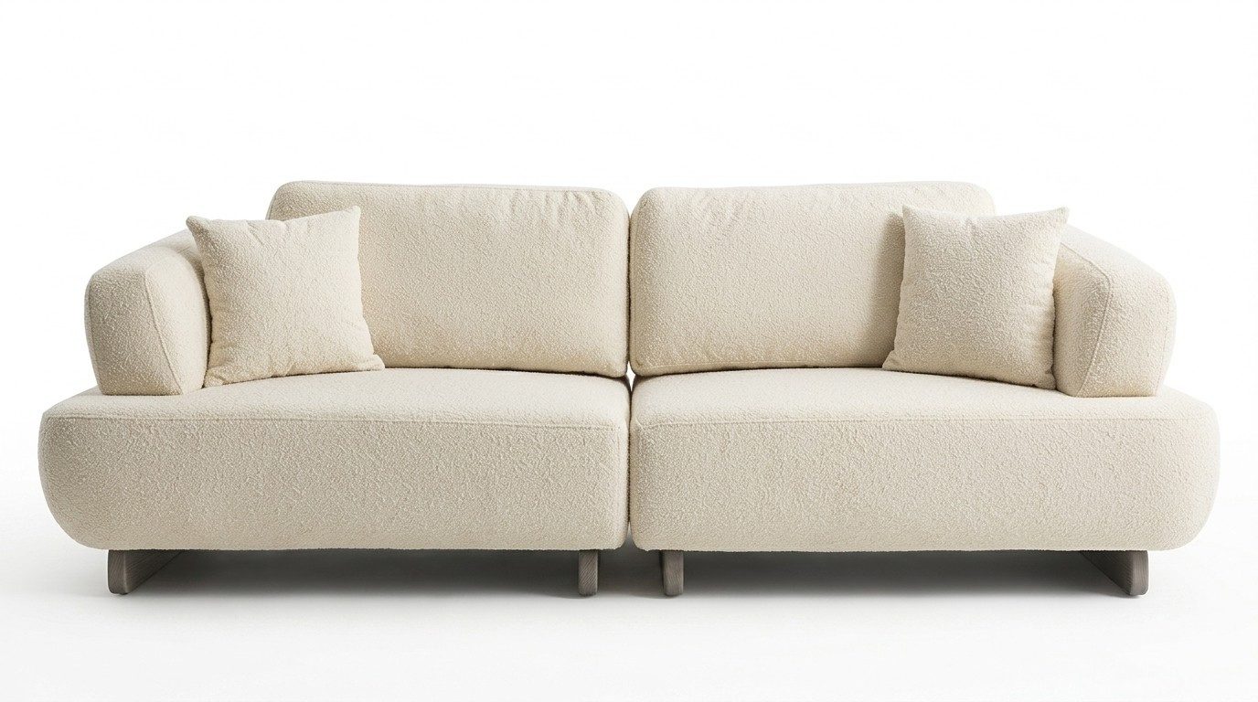 Xlmoebel 3-Sitzer Modernes 3-Sitzer Sofa mit mittlerem Härtegrad und Stoffbezug, 3-Sitzer 1 Teile, Made in Europa