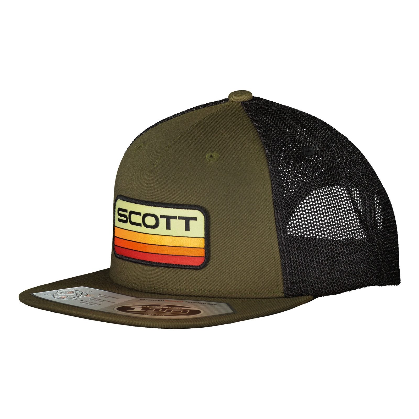 Scott Flex Cap Mountain Cap mit aufgesticktem Markenpatch auf der Vorderseite