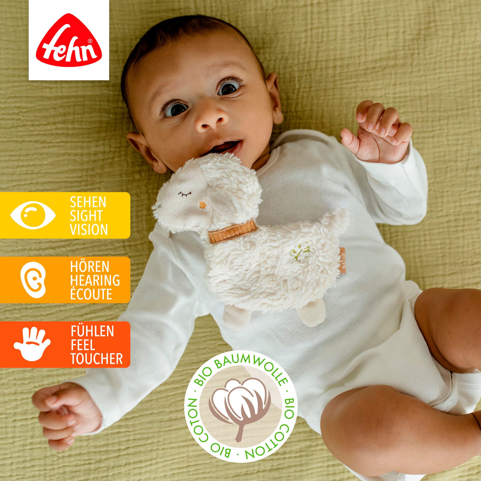 Fehn Greifspielzeug fehnNATUR, Knister-Schaf günstig online kaufen