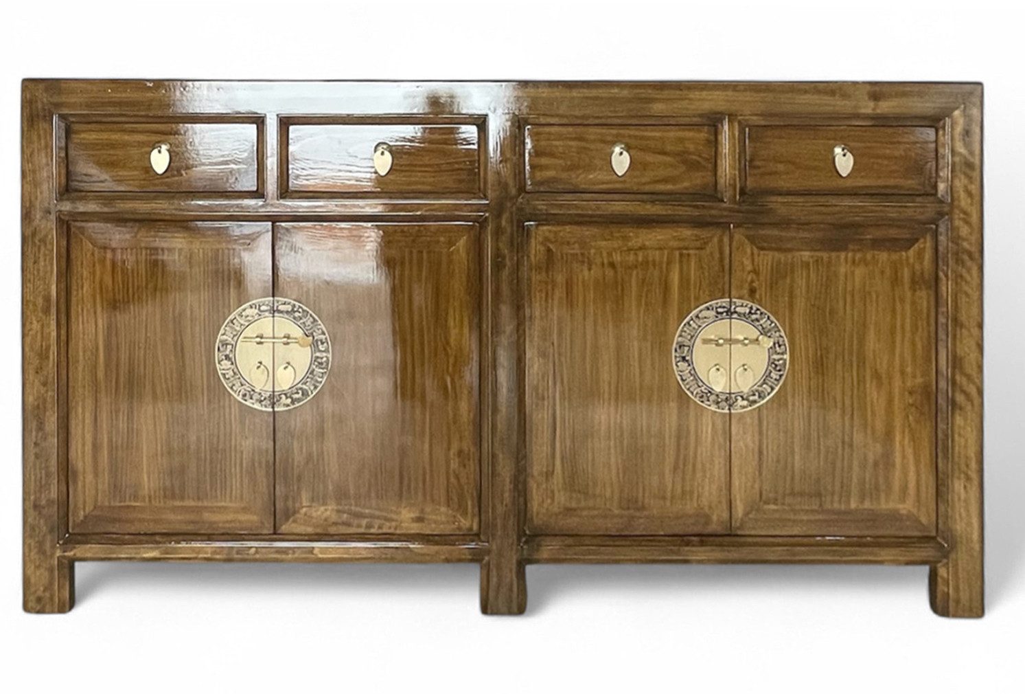 OPIUM OUTLET Sideboard Vintage Kommode Buffet fernöstlich (Asia Möbel komplett montiert, chinesisch asiatisch orientalisch), Schrank Hochzeitsschrank Anrichte