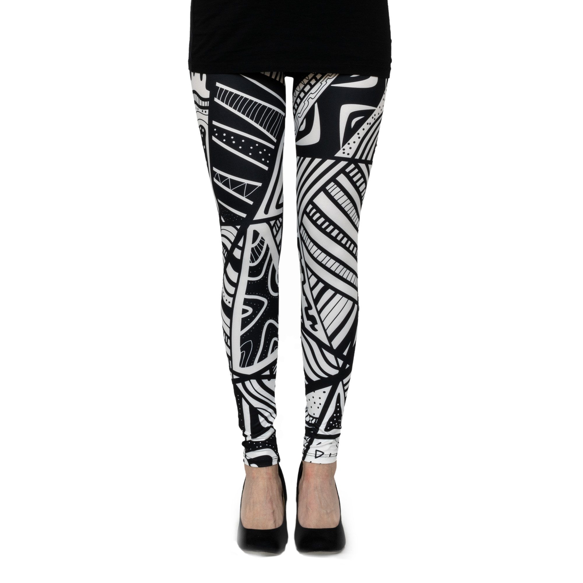 Leggings Bedruckte Motiv-Leggings (Einheitsgröße) - Design Zentangel