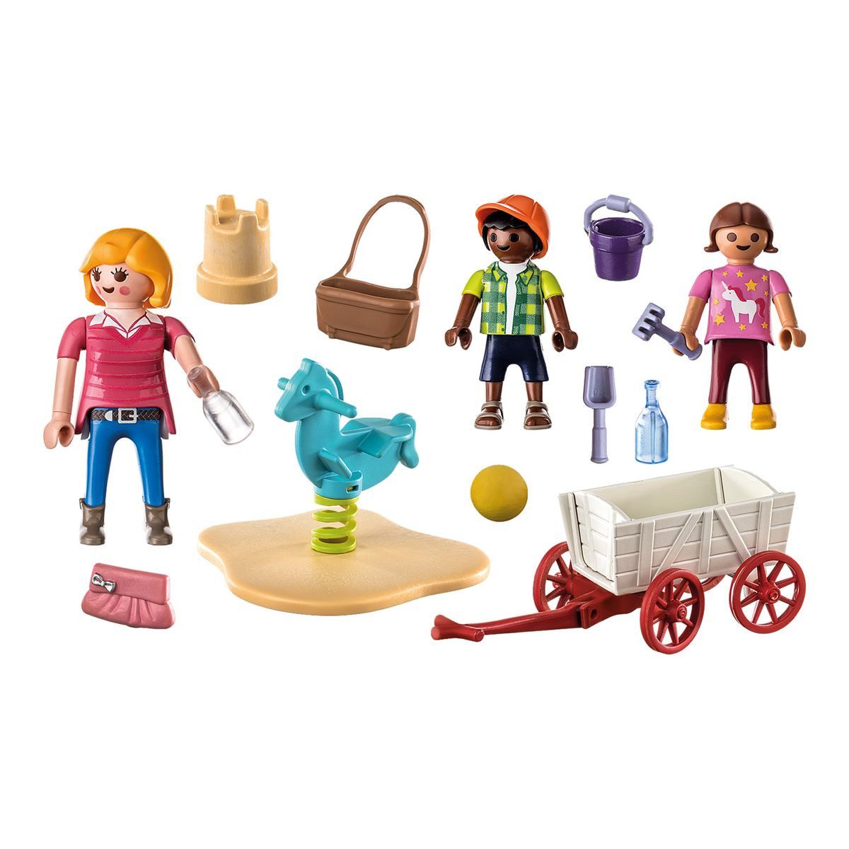 Playmobil® Actionfigur PLAYMOBIL® 71258 - City Life - Starter Pack Erzieherin mit Bollerwage