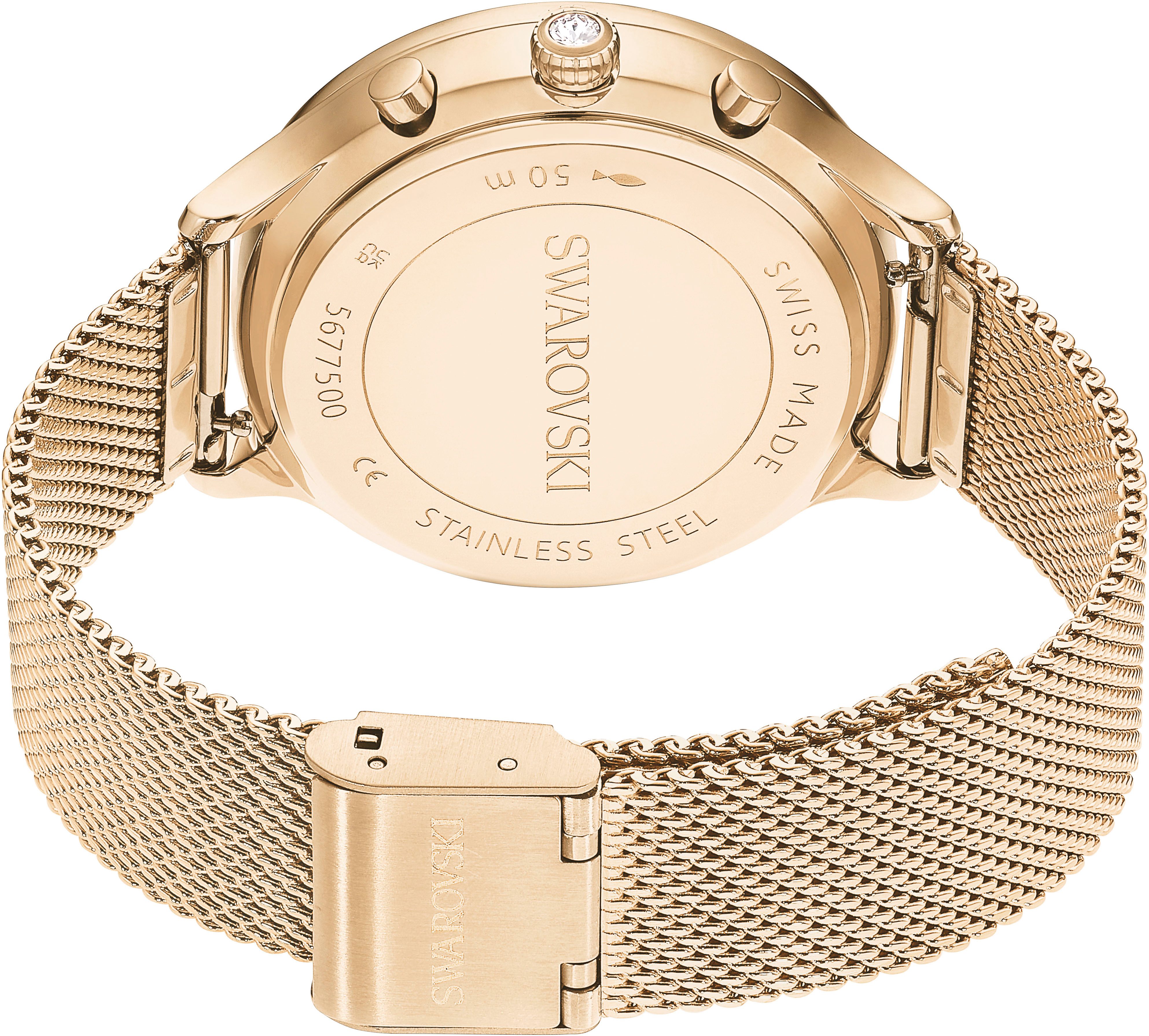 Swarovski Chronograph NOVA CHRONO 5677500, Armbanduhr, Quarzuhr, Damenuhr, Stoppfunktion, Swarovski®-Kristall