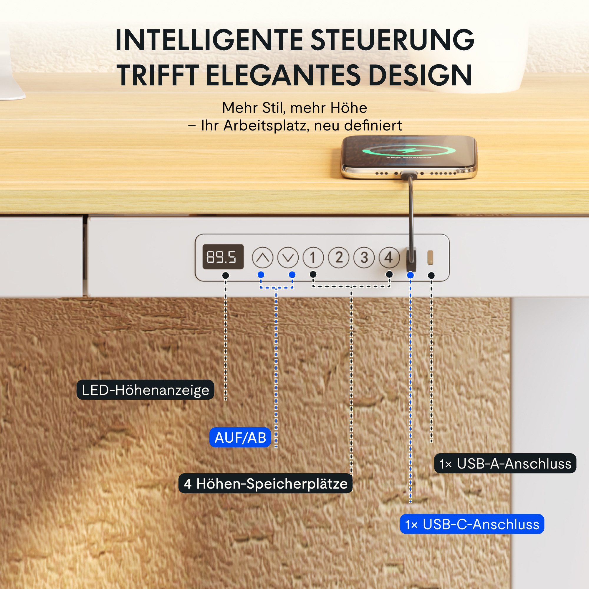 FLEXISPOT Schreibtisch Höhenverstellbarer Schreibtisch MIT Schubladen (mit günstig online kaufen