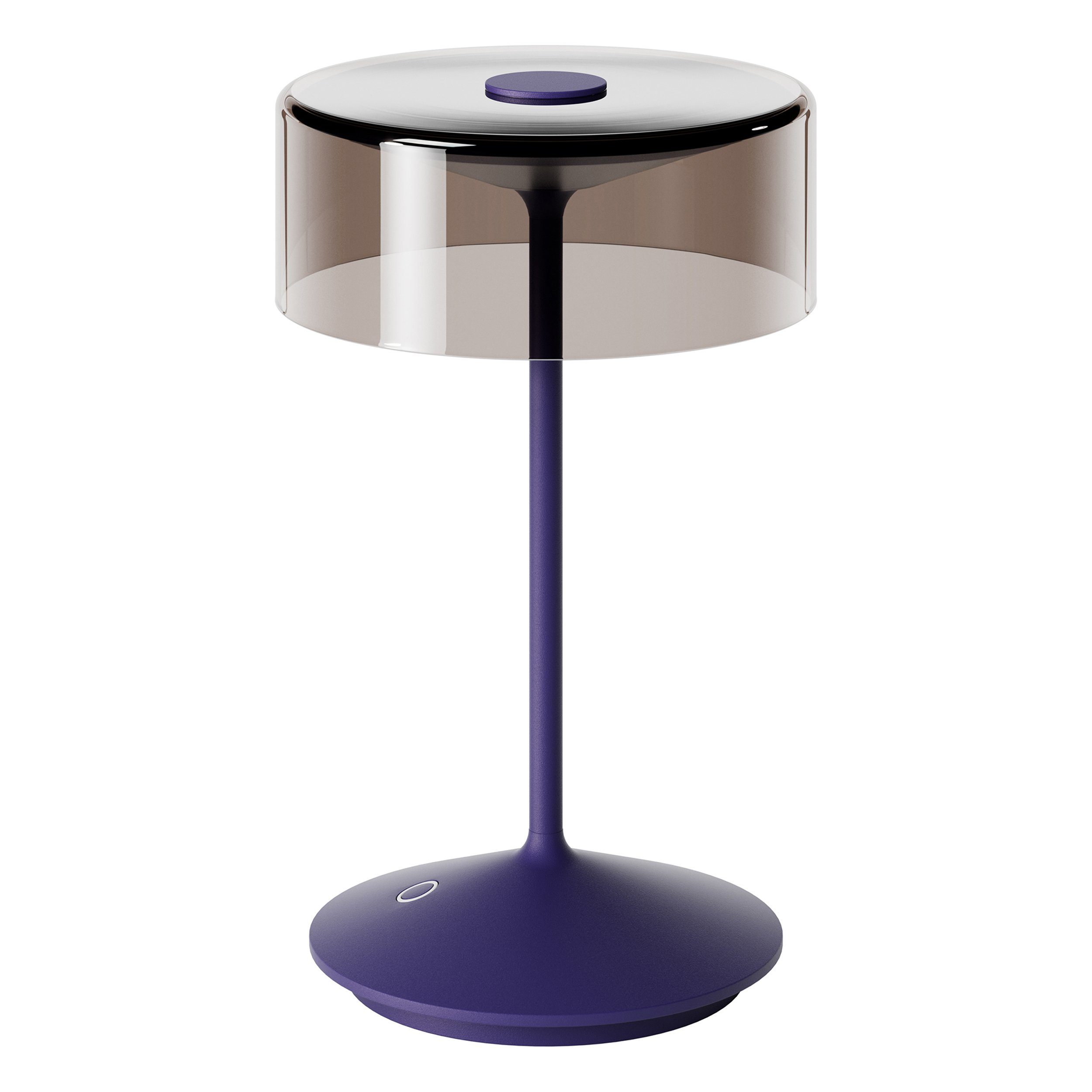 SIGOR LED Tischleuchte Akku-Glasleuchte NUMOTION pflaumenblau, Dimmbar, LED fest integriert, Warmweiß