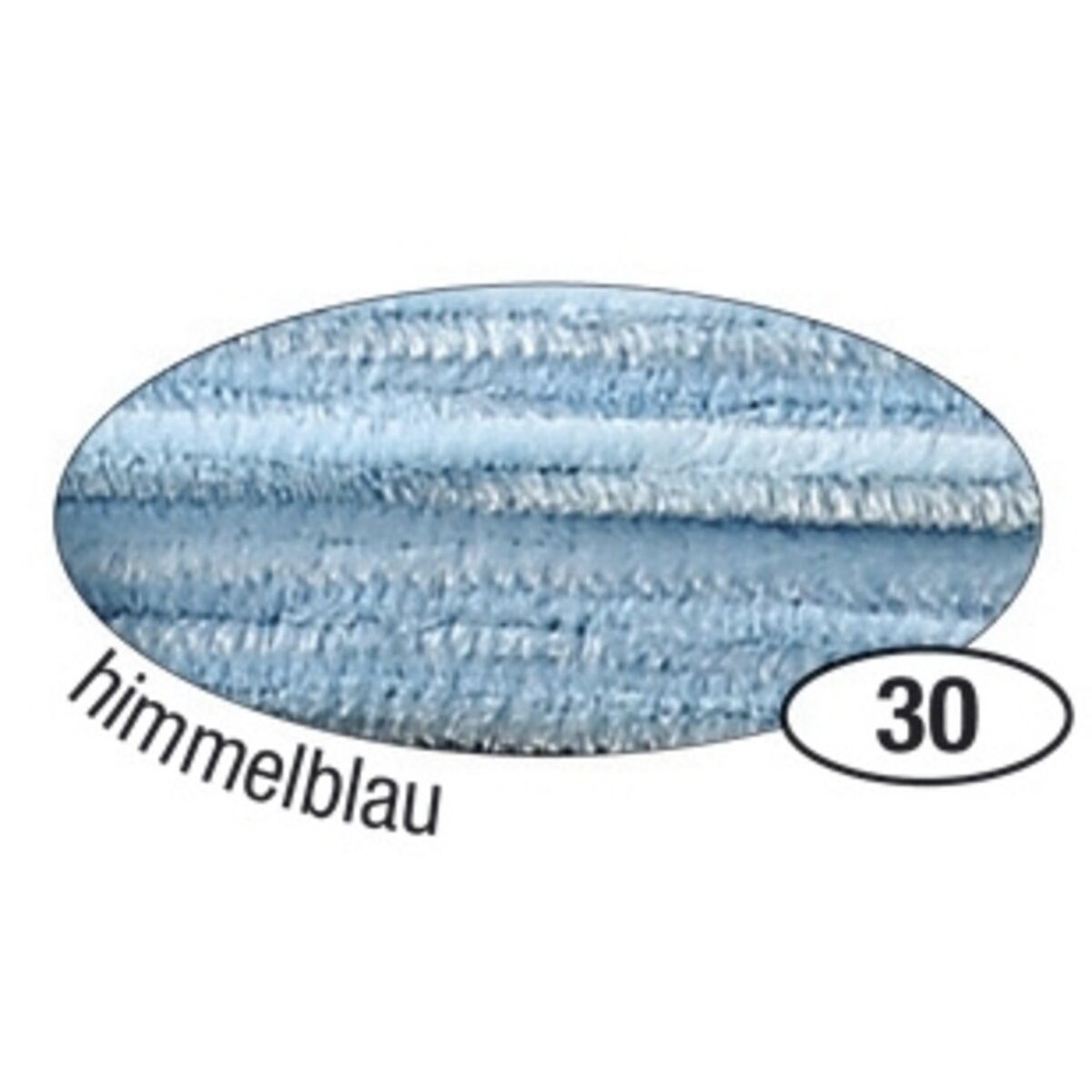 Folia Bastelfilz Chenilledraht - 8 mm 10 Stück hellblau.