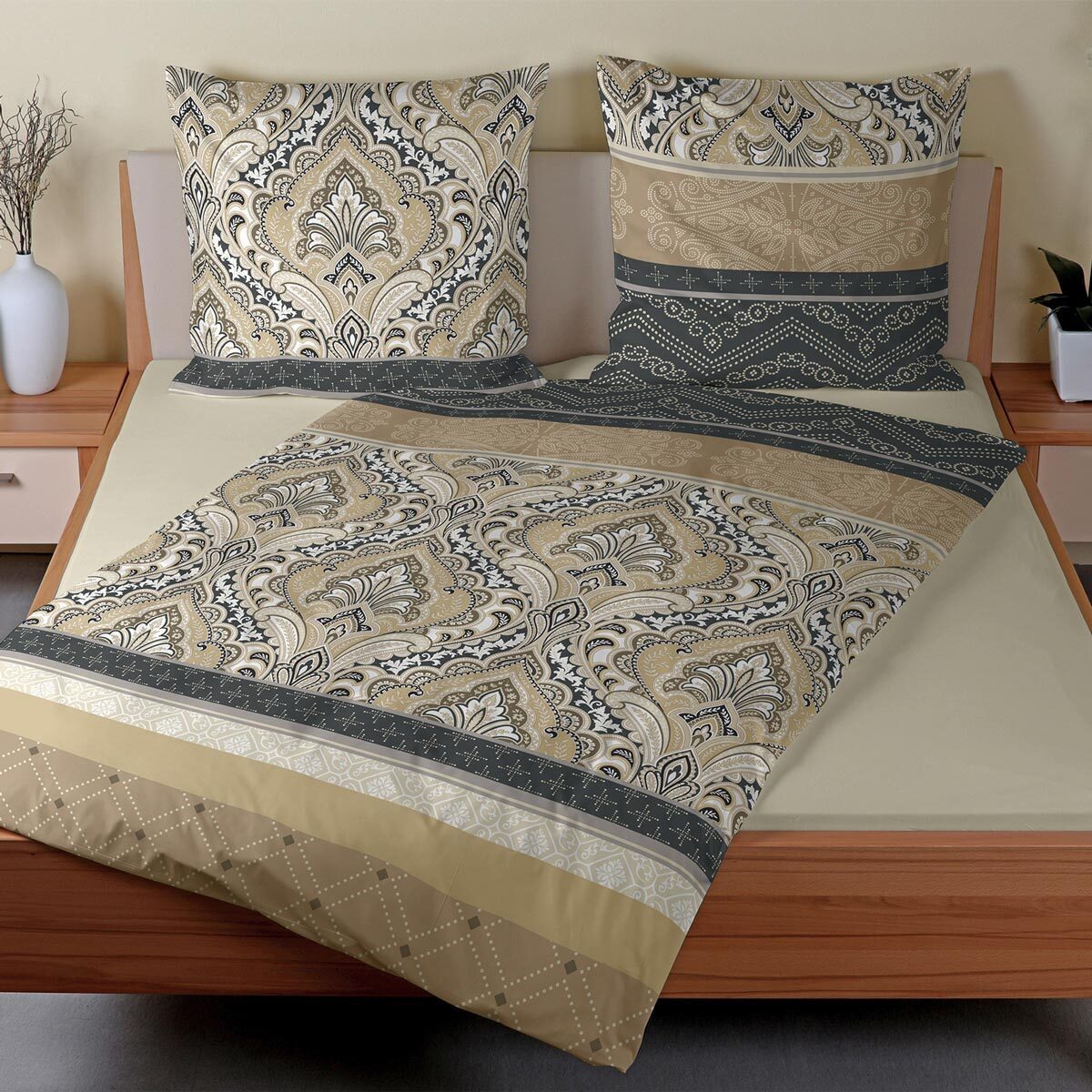 TRAUMSCHLAF Bettwäsche Verena, Biber, 2 teilig, warme Biber Qualität günstig online kaufen