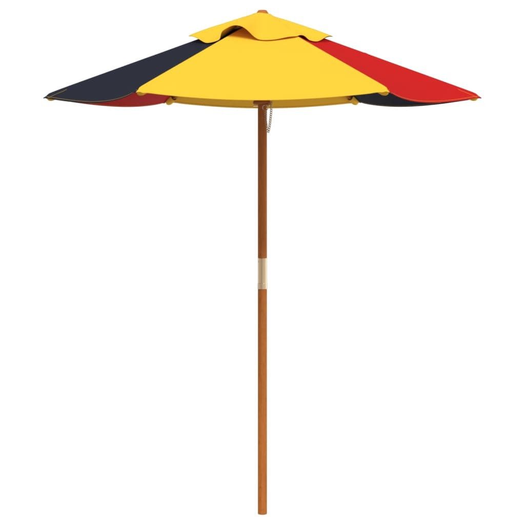 vidaXL Sonnenschirm Sonnenschirm für Kinder mit Holzmast Ø120x140 cm