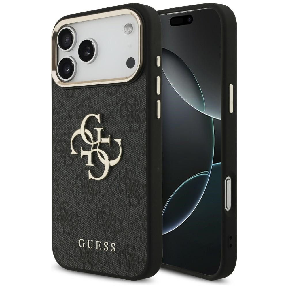 Guess Handyhülle Schutzhülle Handycover Monogrammhülle, 4G-Monogramm, Metall-Logo, Kunstleder, Kameraschutz