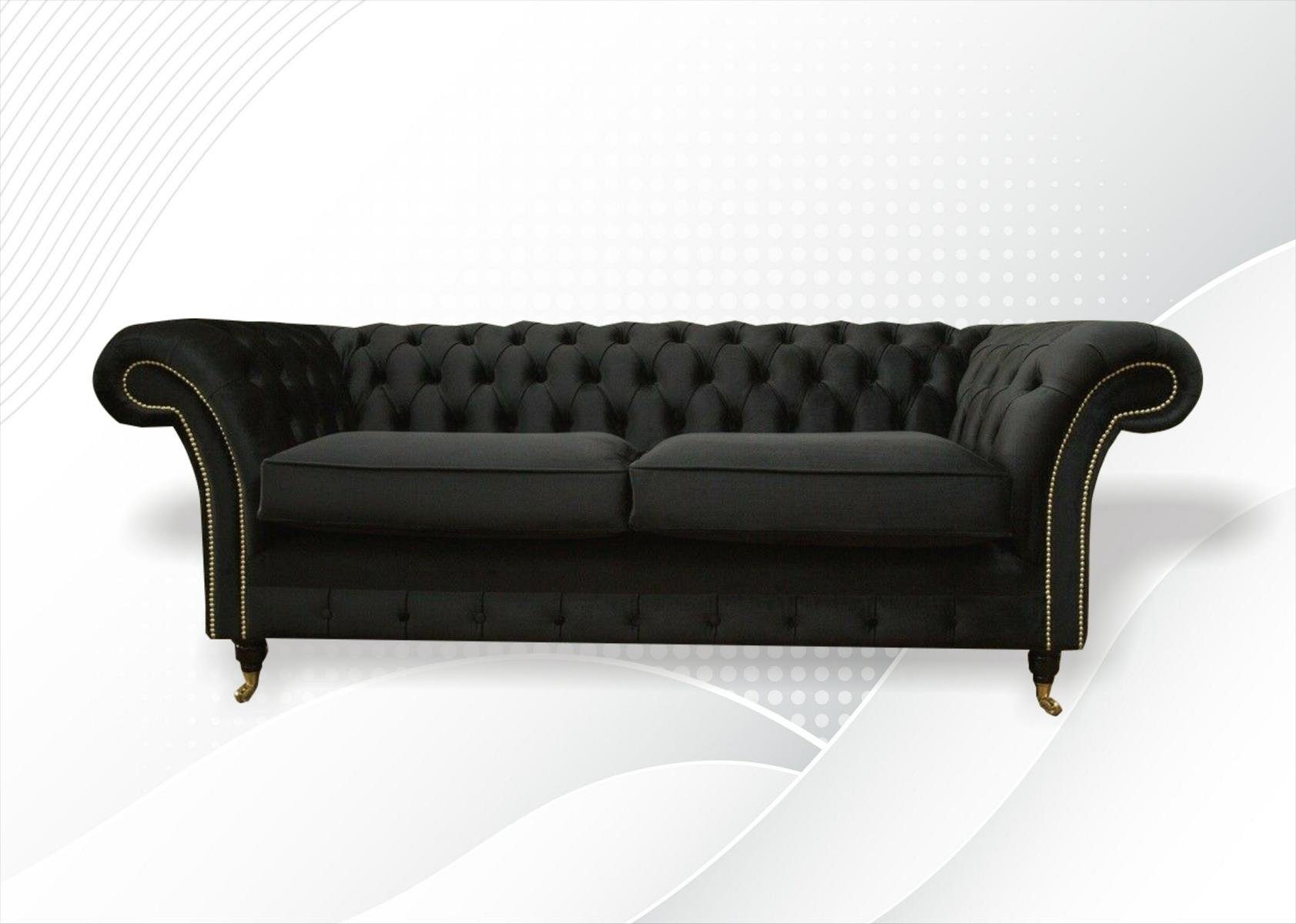 JVmoebel Chesterfield-Sofa, Chesterfield 3 Sitzer Design Sofa Couch 225 cm