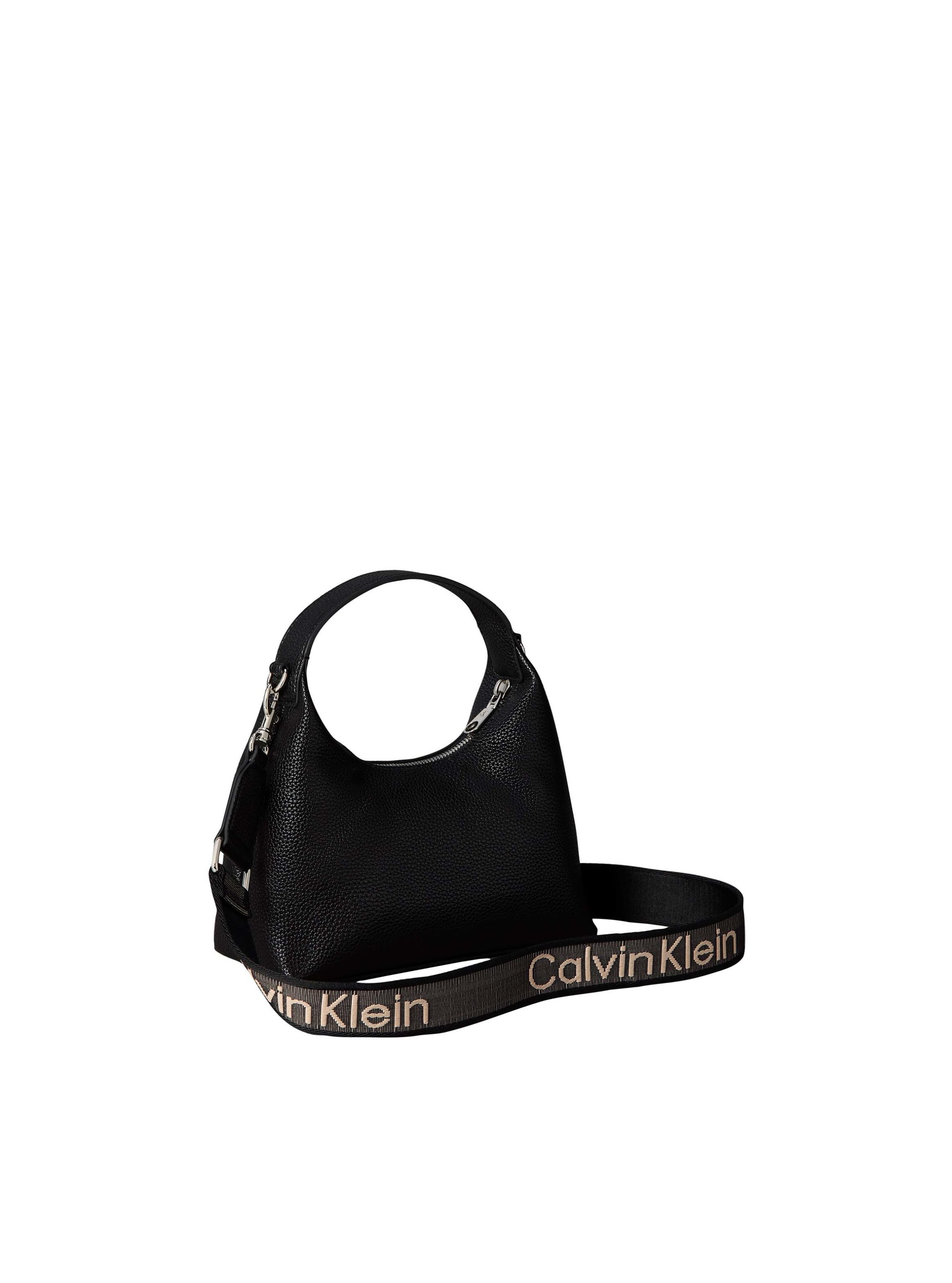 Calvin Klein Hobo WEBBING STRAP SMALL BAG, Mini Bag, Hobo Bag, Henkeltasche mit zusätzlichem Unhängeriemen