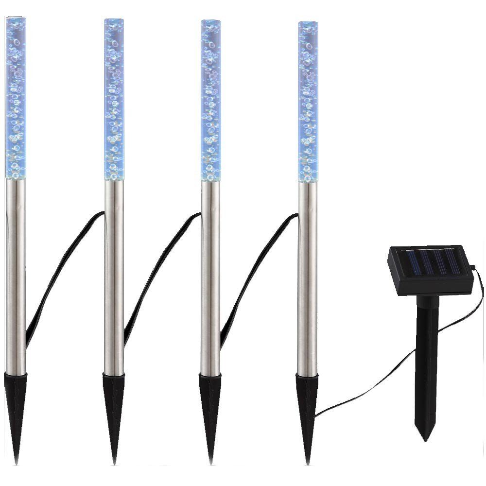 GLOBO LIGHTING LED Solarleuchte, LEDLeuchtmittel fest verbaut, 4er Set