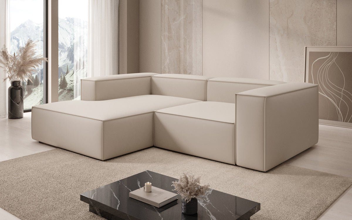 Luxusbetten24 Sofa Designer Sofa Lesley L Mini, mit Stoffbezug