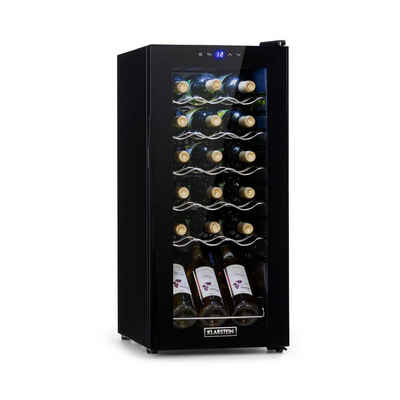 Klarstein Weinkühlschrank Shiraz 18 Slim Uno Weinkühlschrank 50l 18Fl Touch-Bedienfeld 5-18°C, für 18 Standardflaschen á 0,75l,Wein Flaschenkühlschrank Getränkekühlschrank Weintemperierschrank Weinschrank Kühlschrank klein
