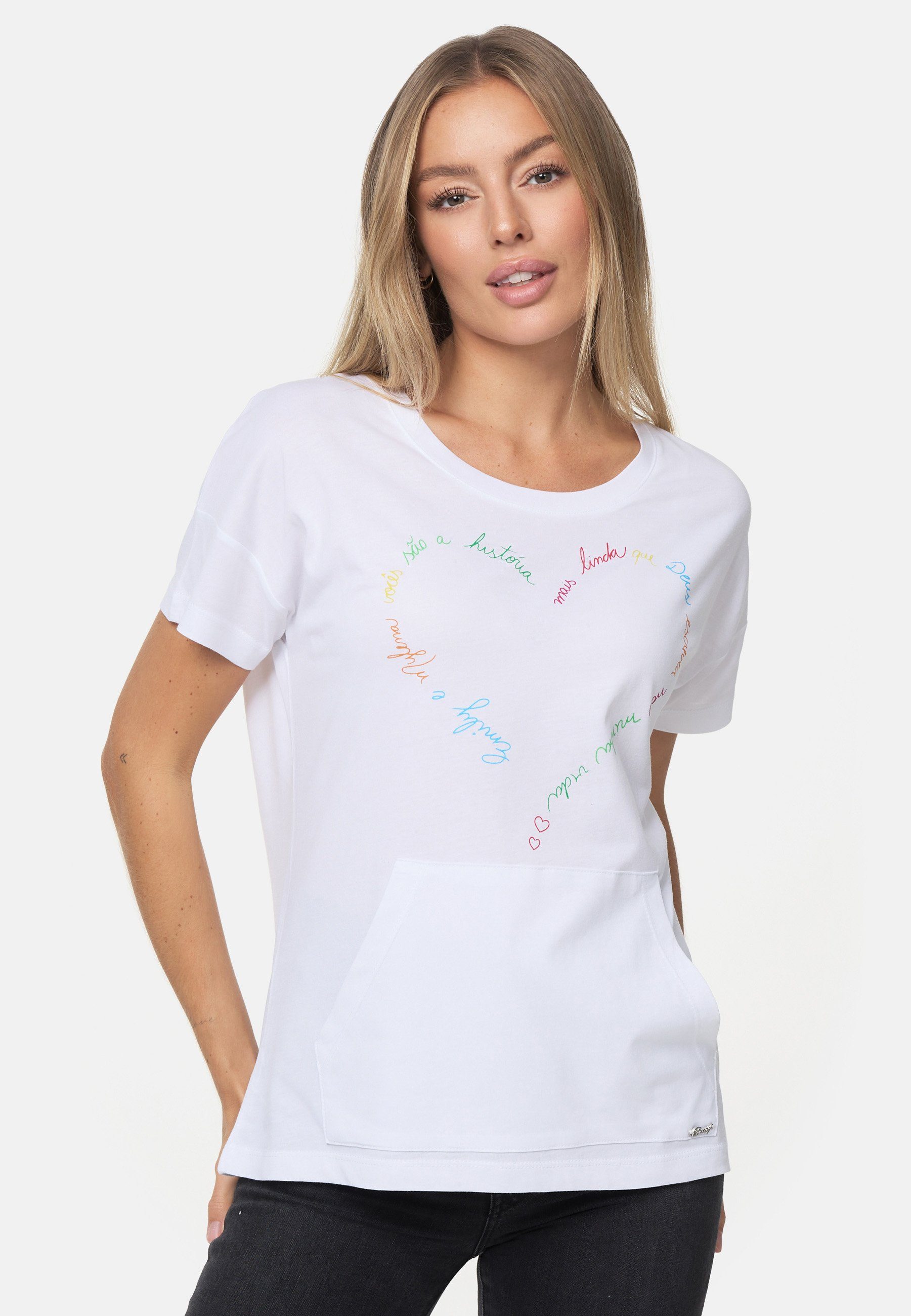 Herz-Print Decay mit T-Shirt schönem