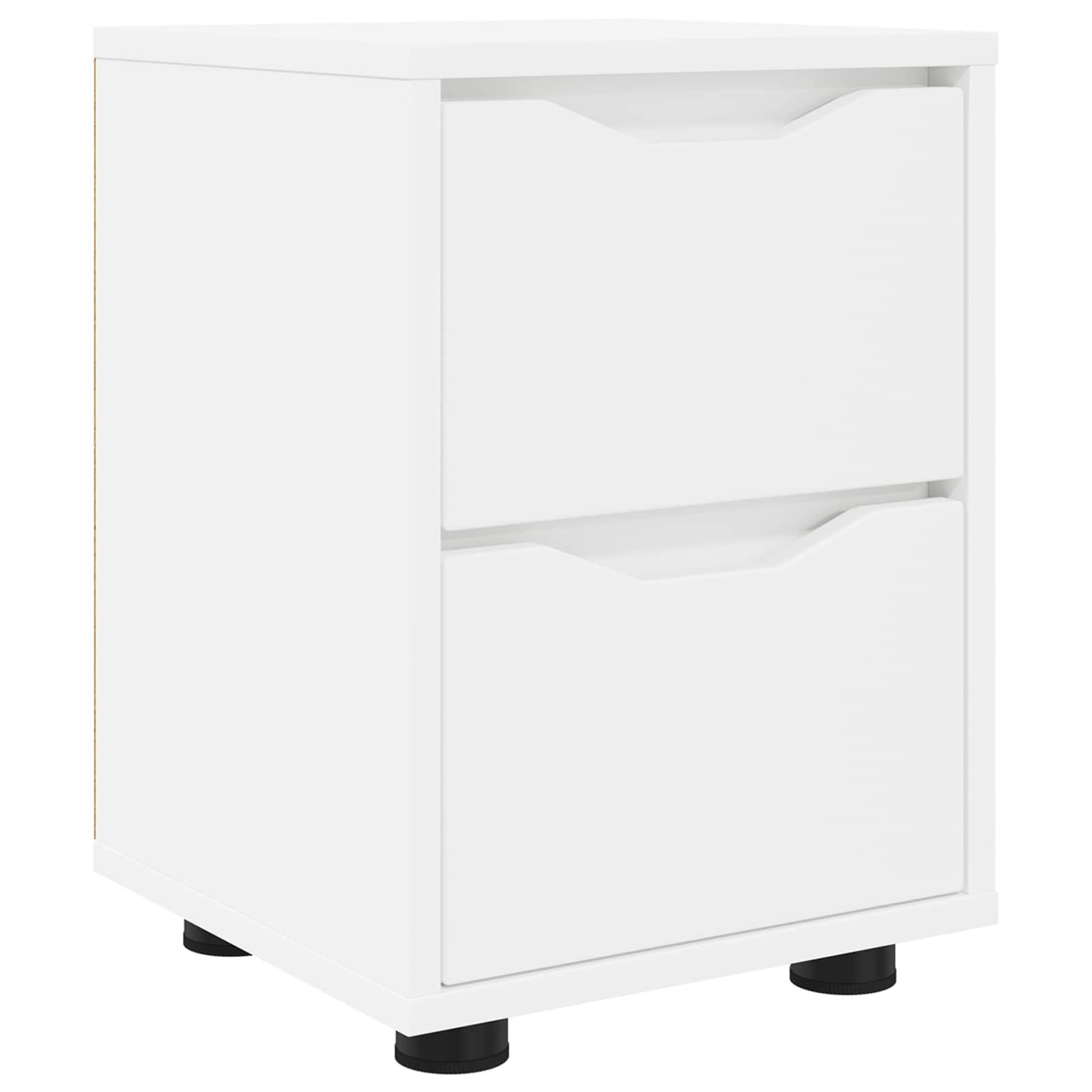 vidaXL Nachttisch Nachttisch Weiß 30,5 x 30 x 43 cm Holzwerkstoff (1-St)