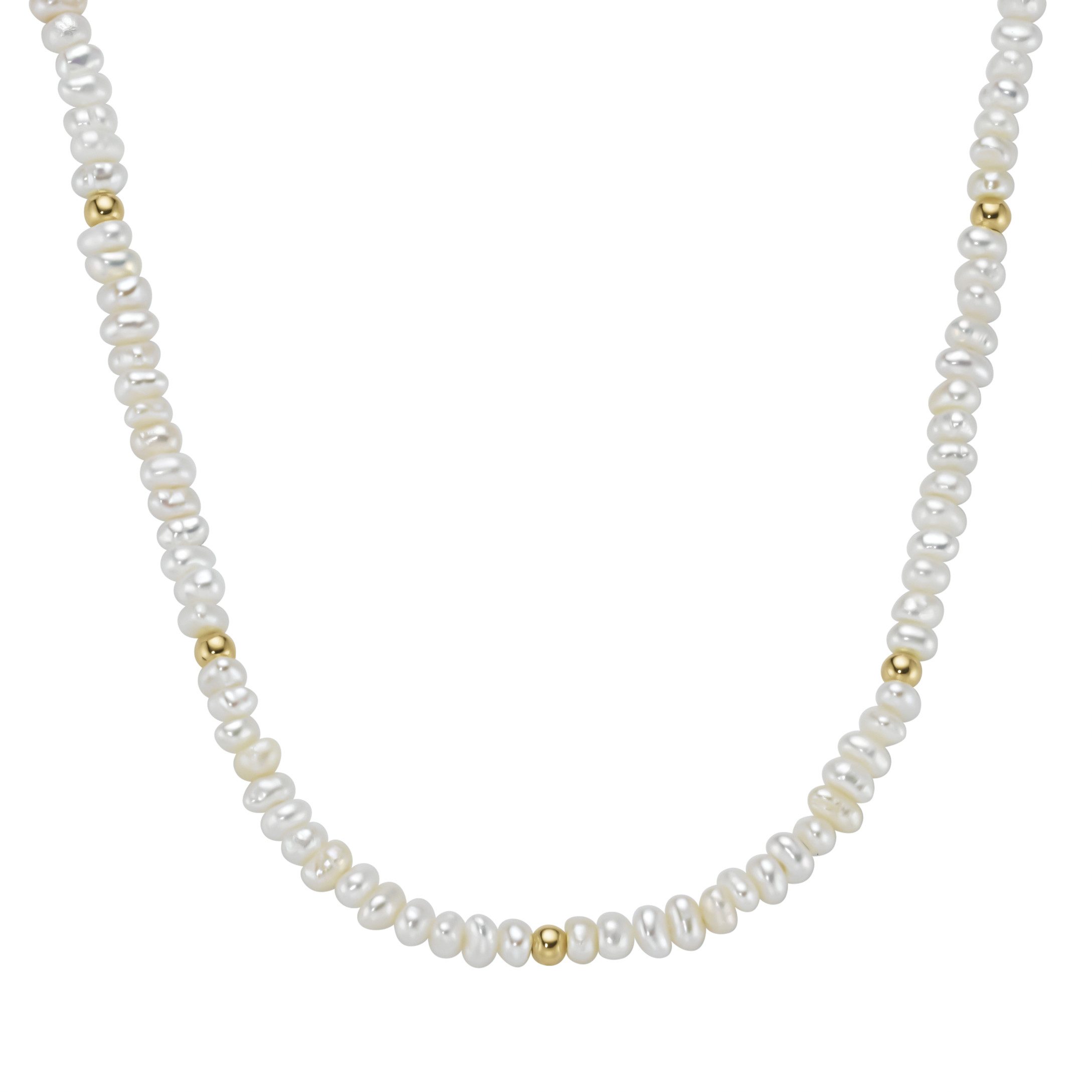 Smart Jewel Perlenkette mit Süßwasserperlen, Silber 925
