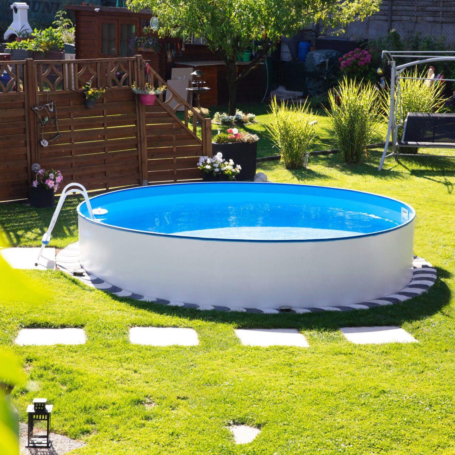 Steinbach Rundpool Stahlwand Swimming Pool Set "Nuovo rund"