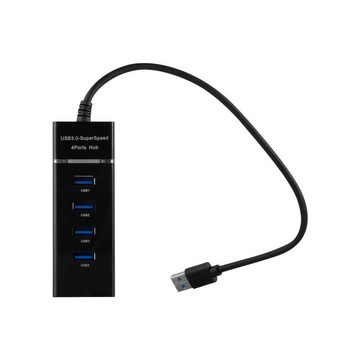 Cadorabo USB 3.0 USB-Adapter, 4-Port USB 3.0 Multischnittstelle Plug & Play mit USB 3.0 Anschluss