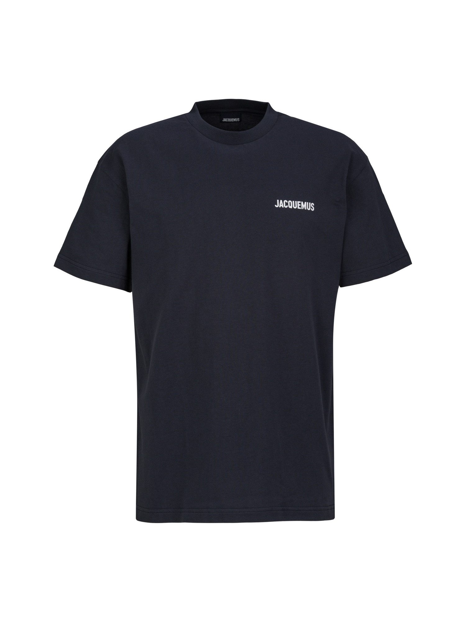 JACQUEMUS T-Shirt Logo Patch für Herren aus Baumwolle, Viertelarm mit Rundhals und Patch
