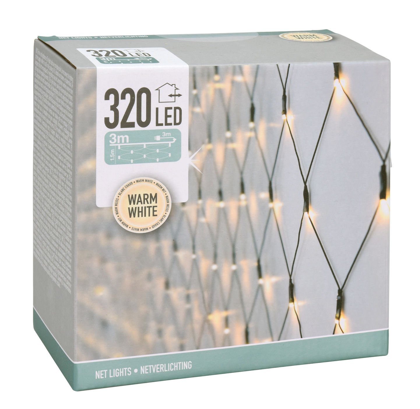 Spetebo LED-Lichternetz LED Lichternetz mit 320 LED warm weiß, 160-flammig, günstig online kaufen