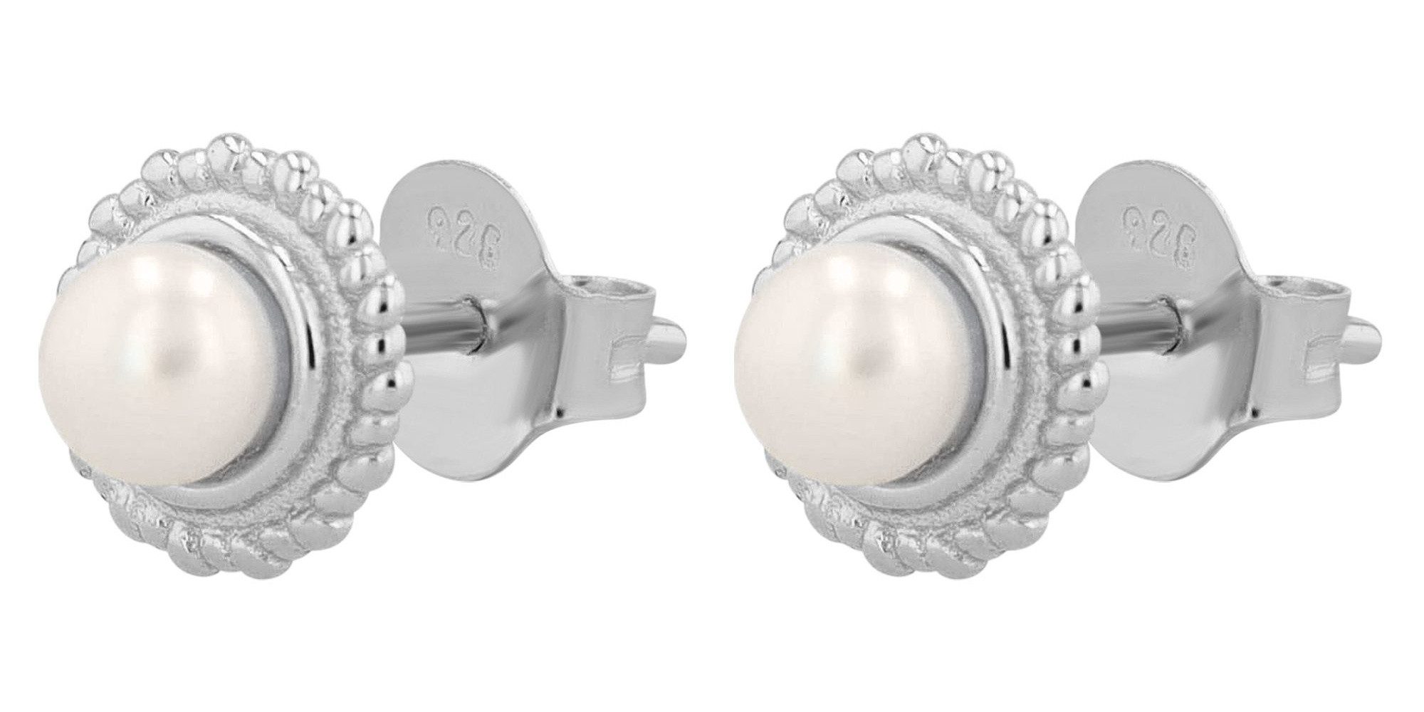 Paar Ohrhänger Ohrringe – Ohrstecker aus 925 Silber mit Süßwasserperle