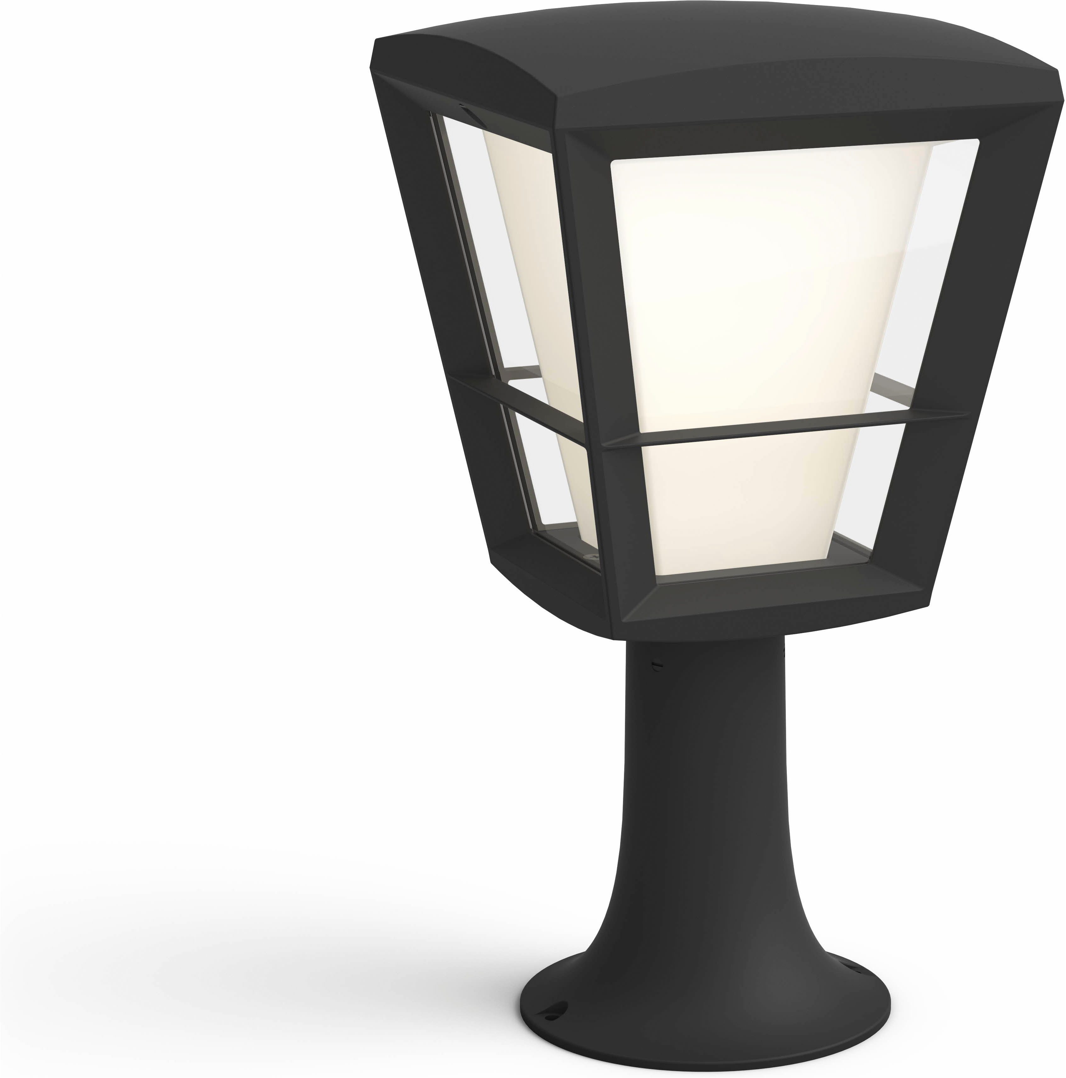 Philips Hue LED Sockelleuchte Outdoor White & Color Ambiance Econic schwarz, Abschaltautomatik, Bluetooth, CCT - über Fernbedienung, Dimmfunktion, Einschlafhilfe, Farbsteuerung, Farbwechsel, Memory, nach Trennung vom Netz, Nachtlichtfunktion, RGB, Smart Home, Timerfunktion, Weckerfunktion, dimmbar über Fernbedienung, mehrere Helligkeitsstufen, LED fest integriert, Farbwechsler, RGB, warmweiß - kaltweiß, Steuerbar per App und Stimme, Smart Home fähig, Farbfähig und Weißtöne