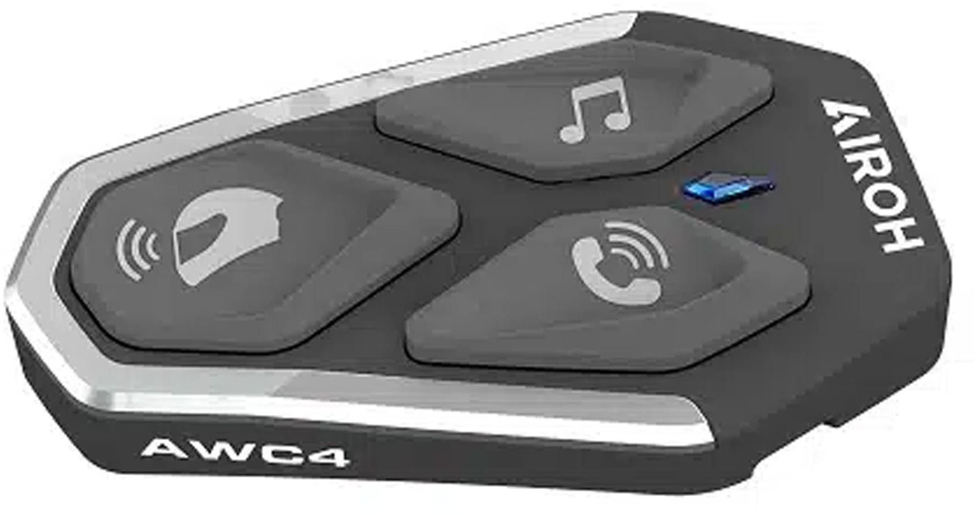 Airoh Motorradhelm AWC4 Kommunikationssystem, Bluetooth-Intercom,wasserdicht