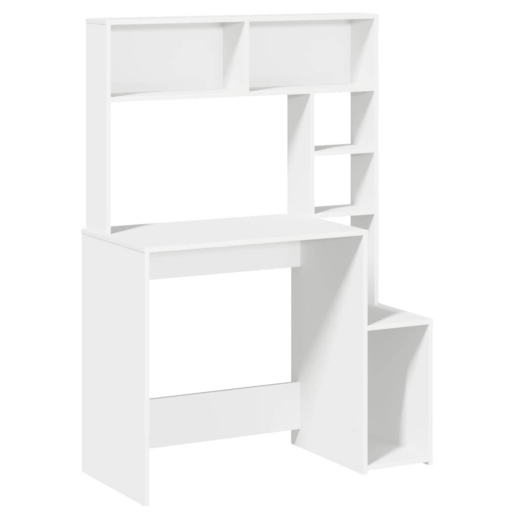 vidaXL Schreibtisch Schreibtisch mit Regal Weiß günstig online kaufen