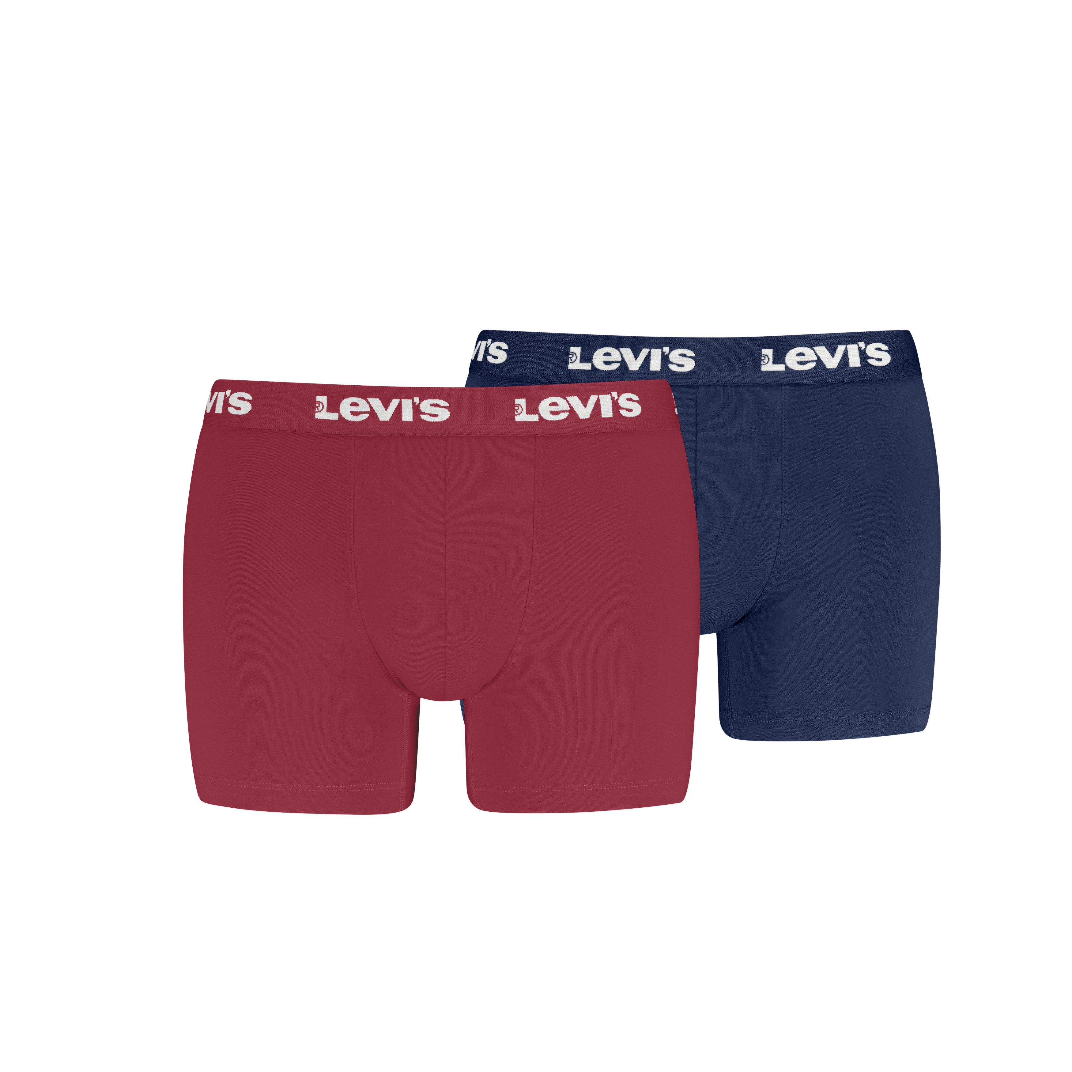 Levi's® Boxershorts LEVIS MEN REPEAT LOGO BOXER BRIEF 2P (2er Pack) ohne Eingriff, Logobund, elastisch