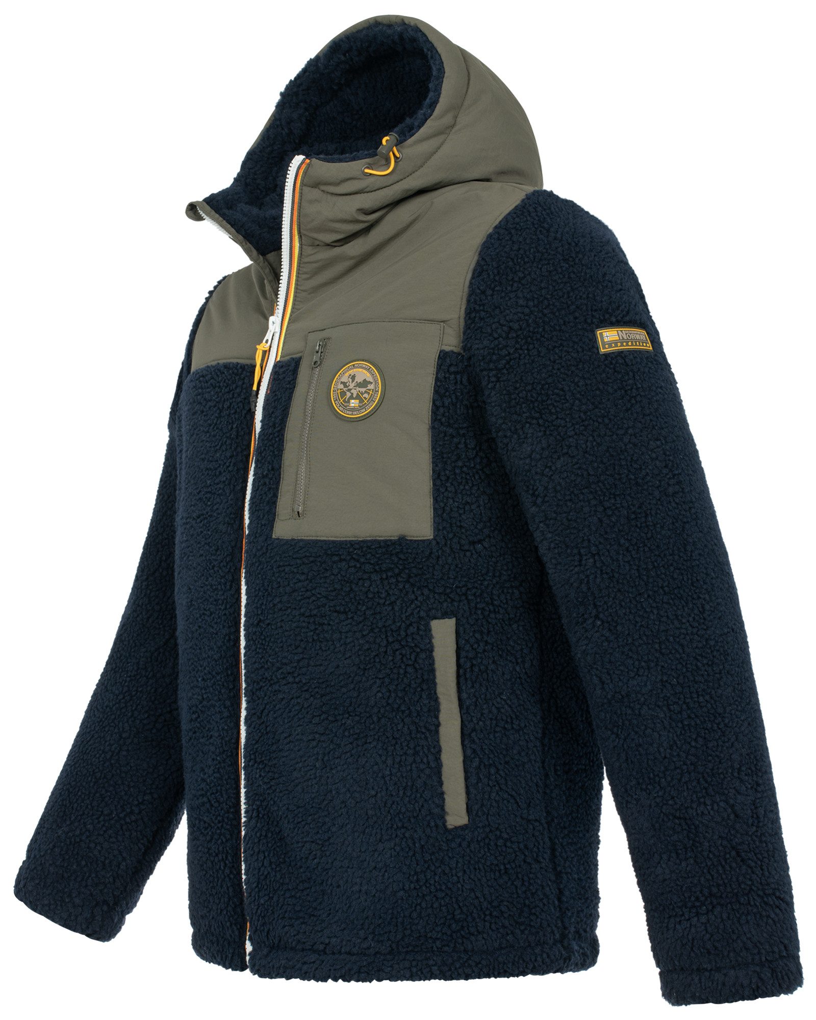Geographical Norway Fleecejacke Herren Übergangs Jacke Herren Teddyfleece Outdoor funktional, weich