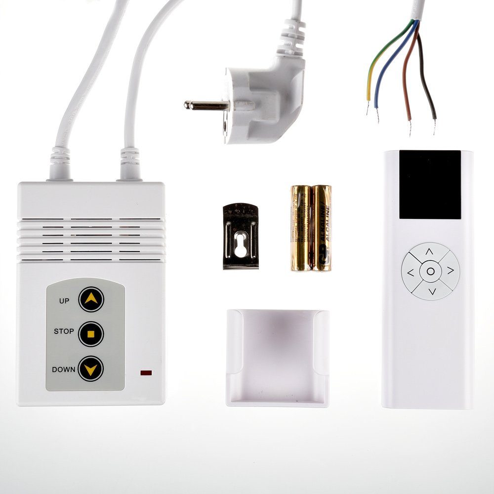 Feel2Home Fernbedienungen Beamer Motorleinwand Funk Kabel Markisen Rolladen Set Fernbedienung (1-in-1, Wandhalterung)