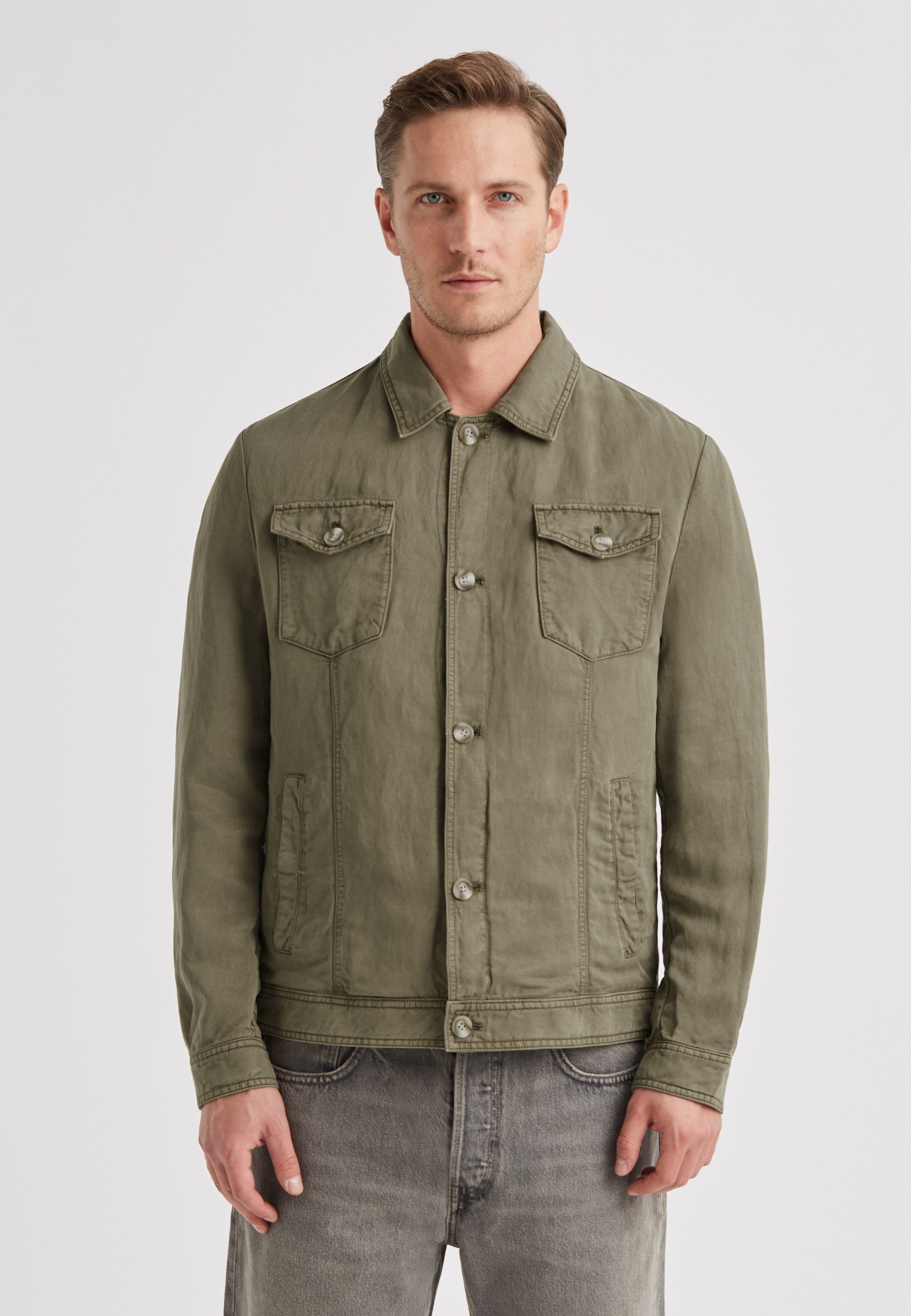 Milestone Hemdjacke MSWebber Herren Overshirt Übergangsjacke