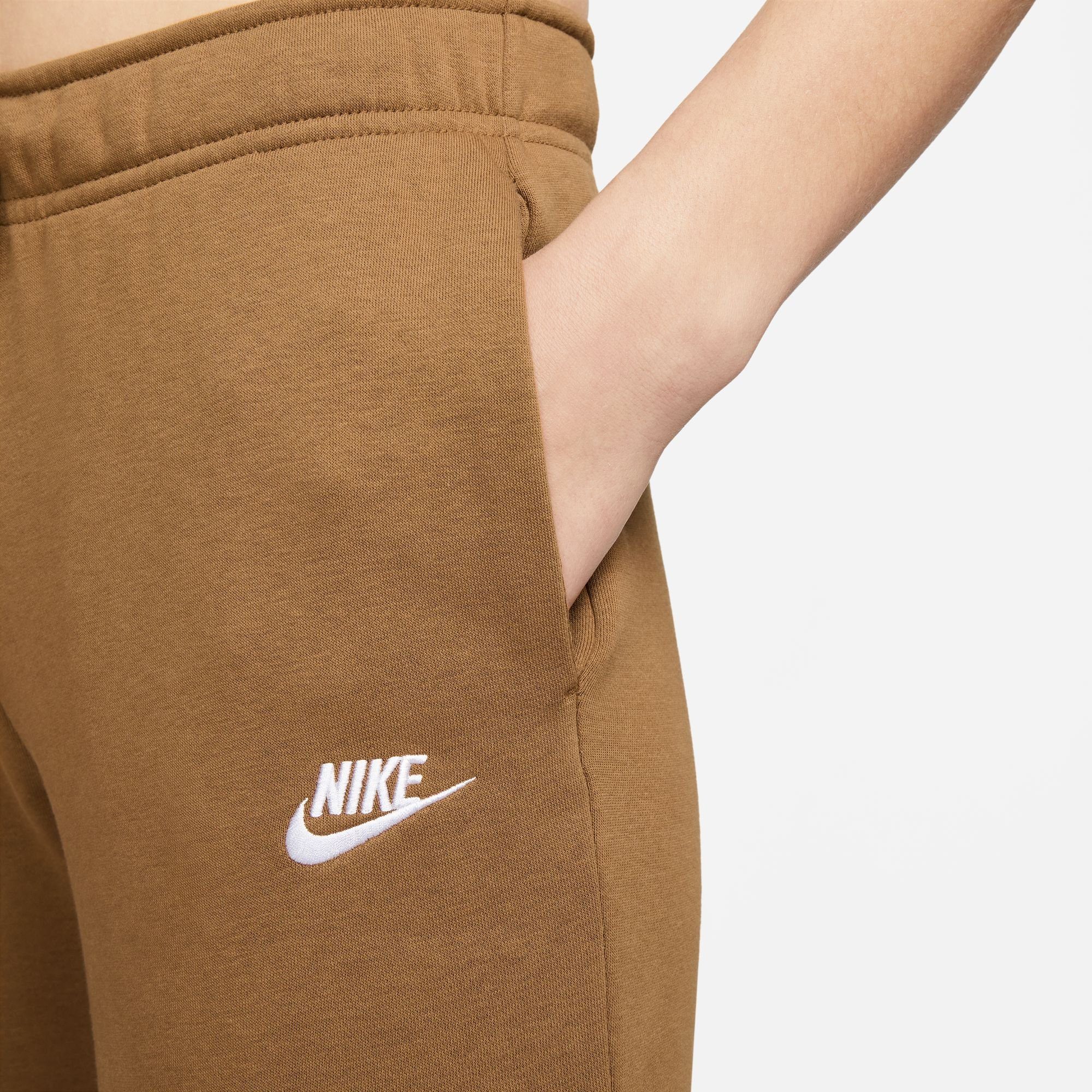 BROWN/WHITE JOGGERS WOMEN'S MID-RISE Nike FLEECE CLUB Sportswear ALE Jogginghose