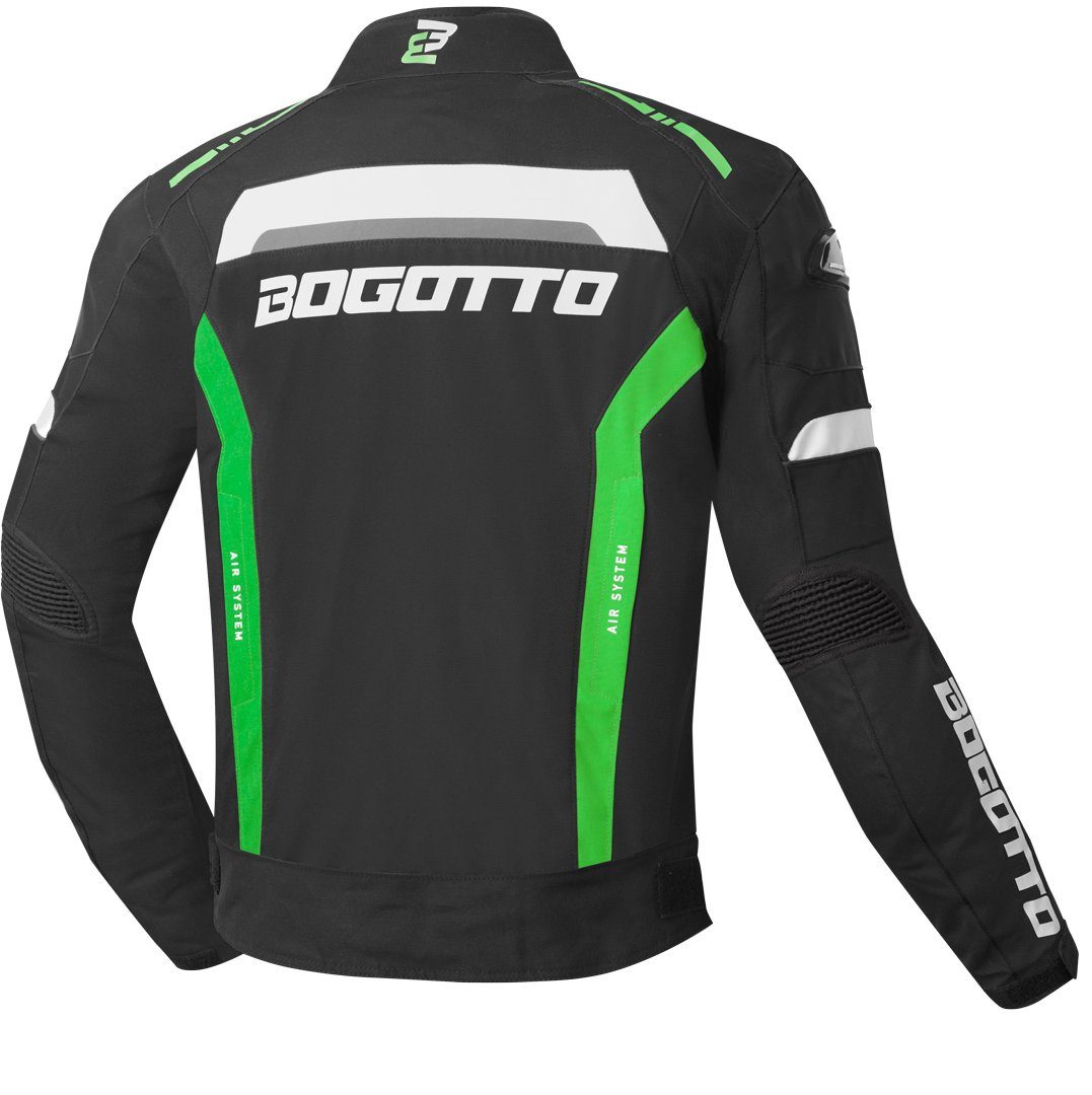 wasserdichte Motorradjacke GPX Motorrad Bogotto Black/Green Textiljacke