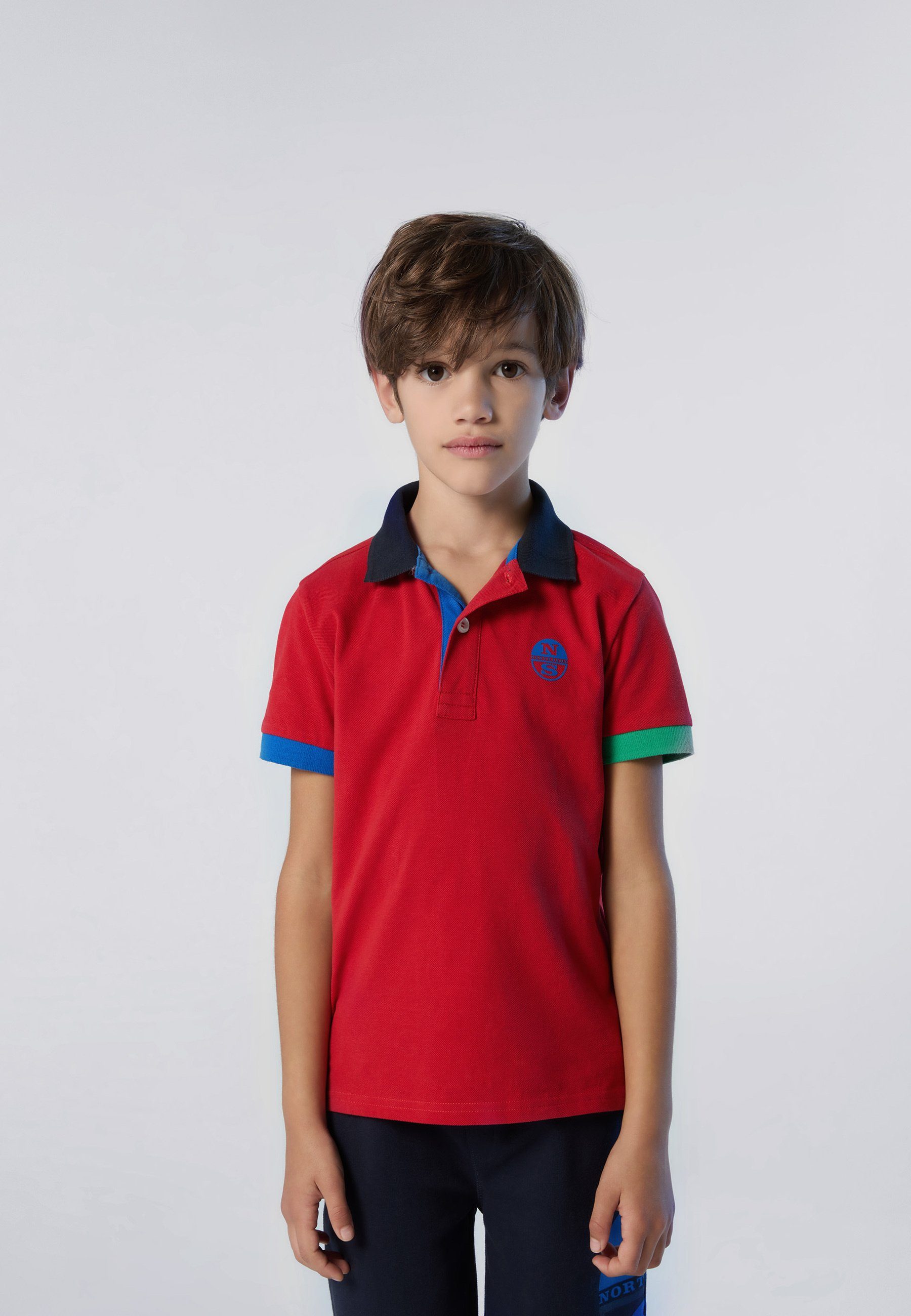 Bio-Baumwolle klassischem North Poloshirt aus Design Sails mit RED Poloshirt