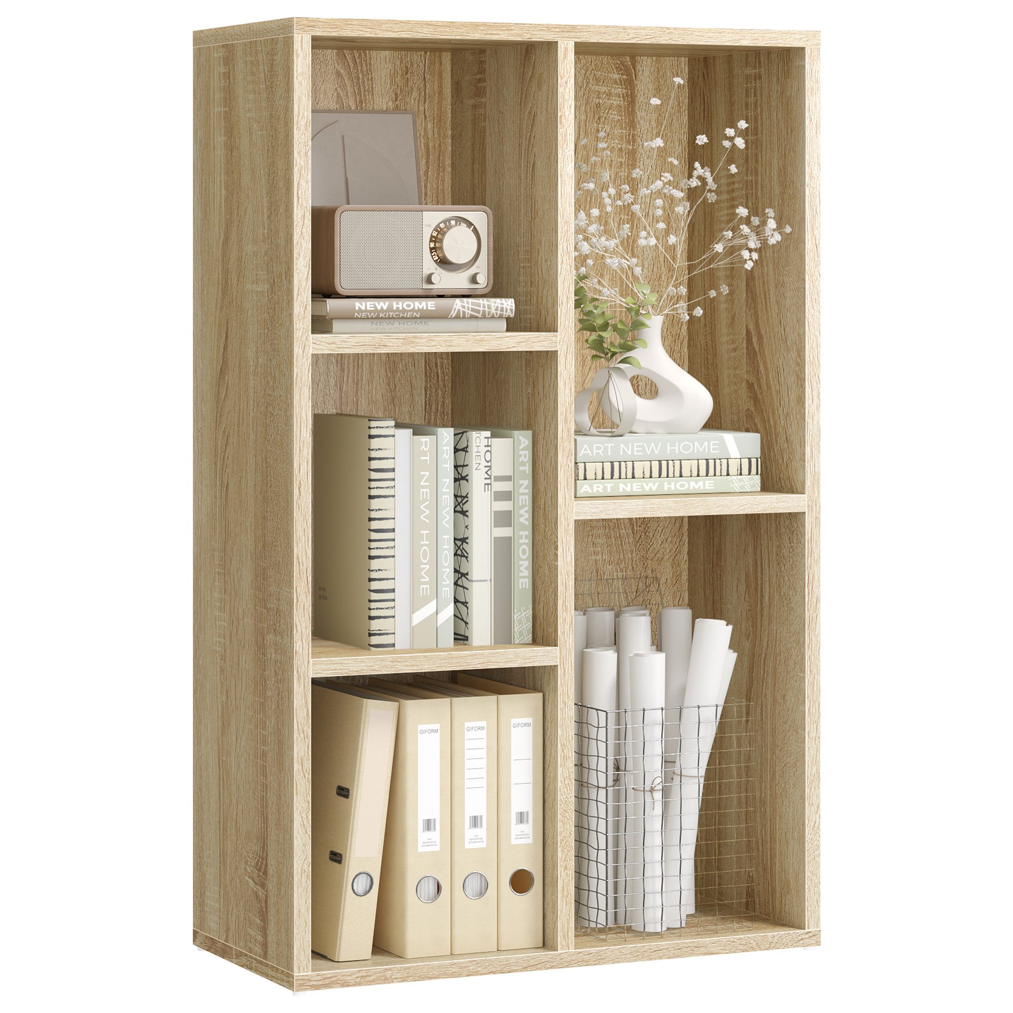 VASAGLE Bücherregal Standregal, Bücherschrank, mit 4/5/7/8 Fächern, Büroreg günstig online kaufen