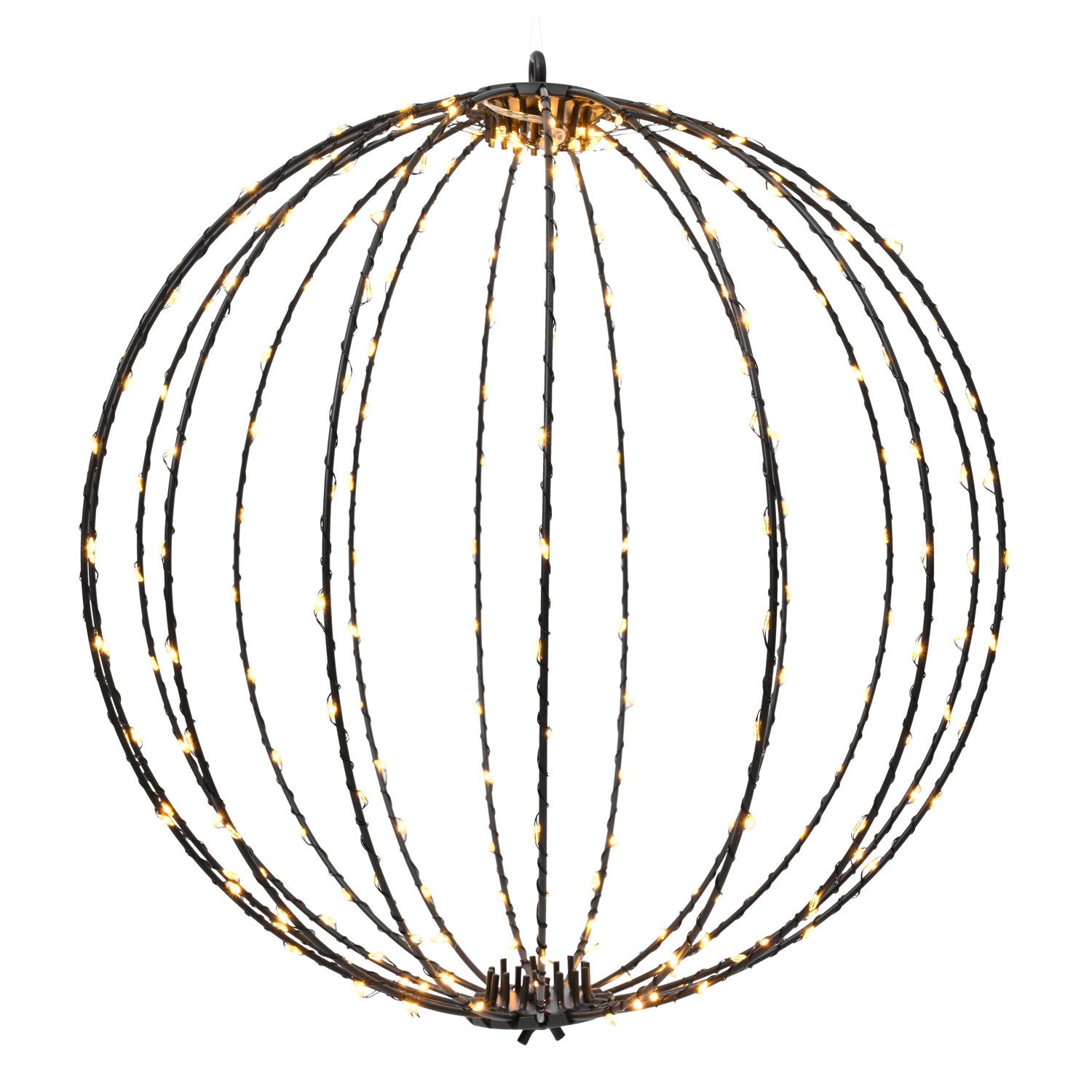 MARELIDA LED Kugelleuchte Drahtkugel Leuchtkugel faltbar D: 58cm 480LED 8Mo günstig online kaufen