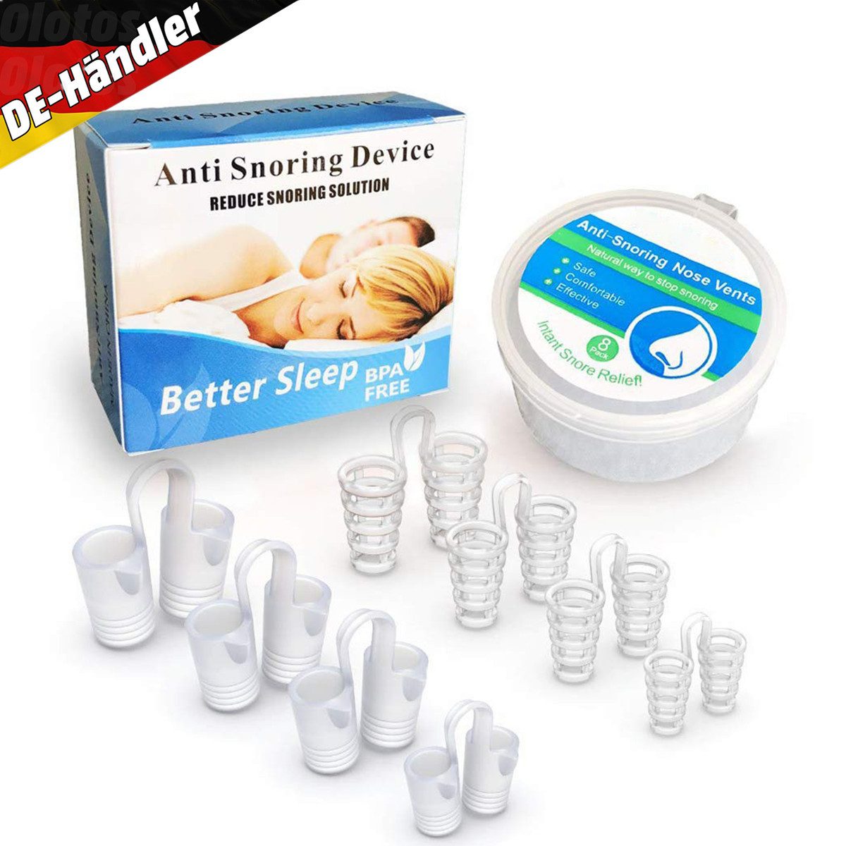 Schnarchstopper Anti Schnarch Gegen Schnarchen stopper Nasenclip Nasenspreizer 2er-Set