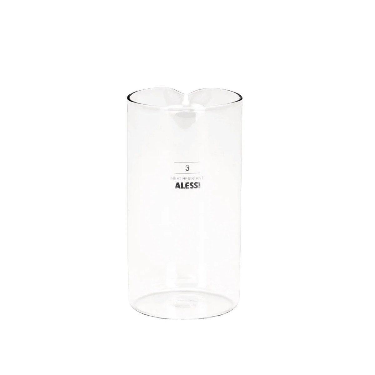 Alessi Kaffeekanne Ersatzglas für Pressfilterkanne 3T, 0.24 l