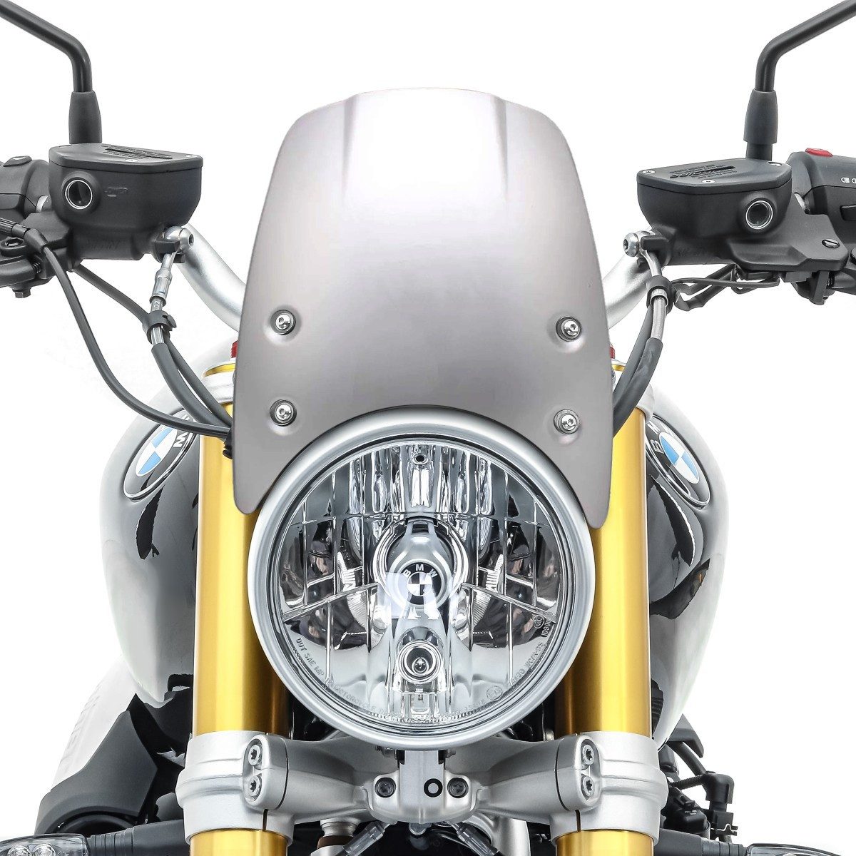 Motorradhelm-Visier Windschild / Windschutzscheibe # CW9 für BMW R NineT 14-23 sil