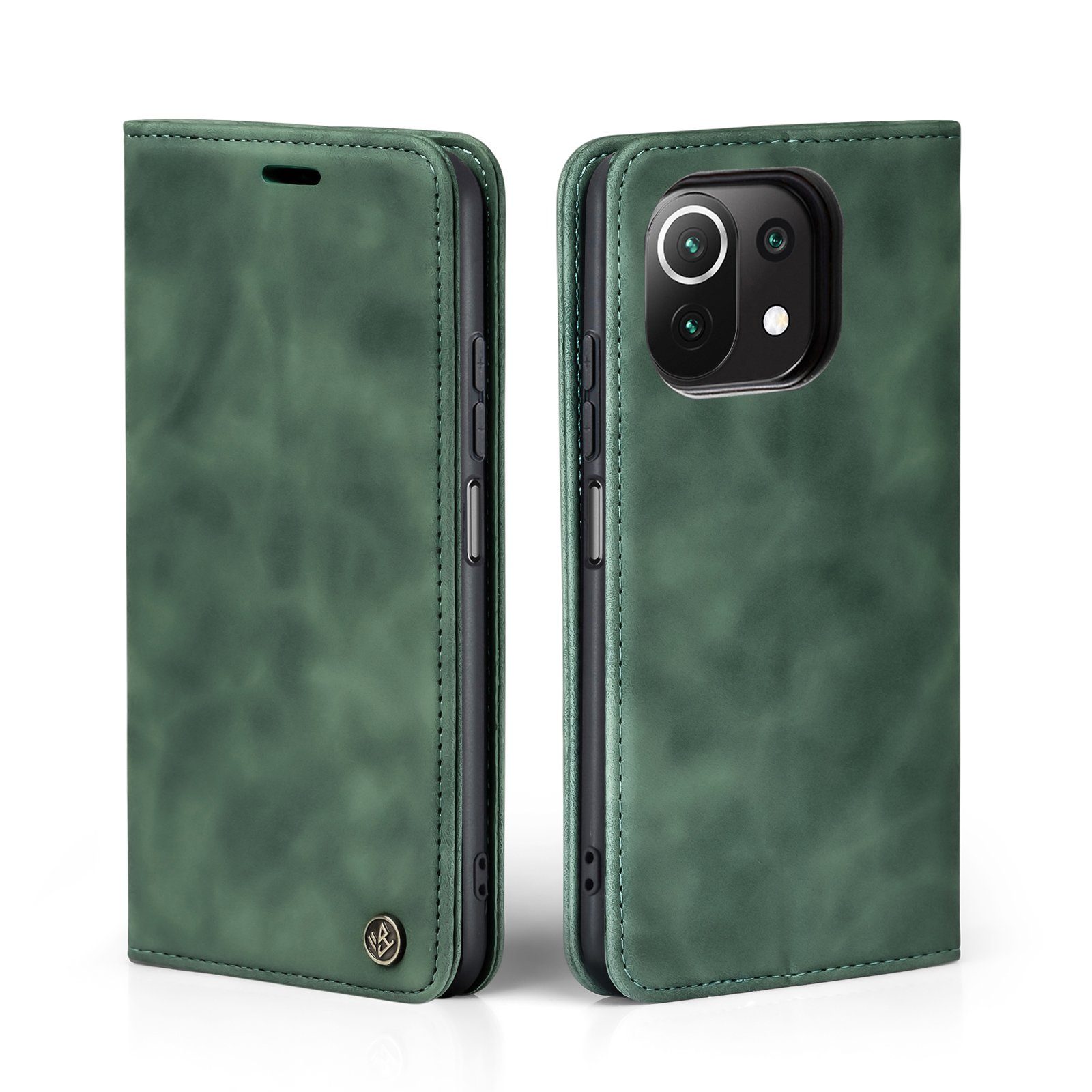 Tec-Expert Handyhülle Tasche Hülle für Xiaomi Mi 11 Lite 4G/5G 6.55 Zoll, 6.55, Cover Klapphülle Case mit Kartenfach Fliphülle aufstellbar