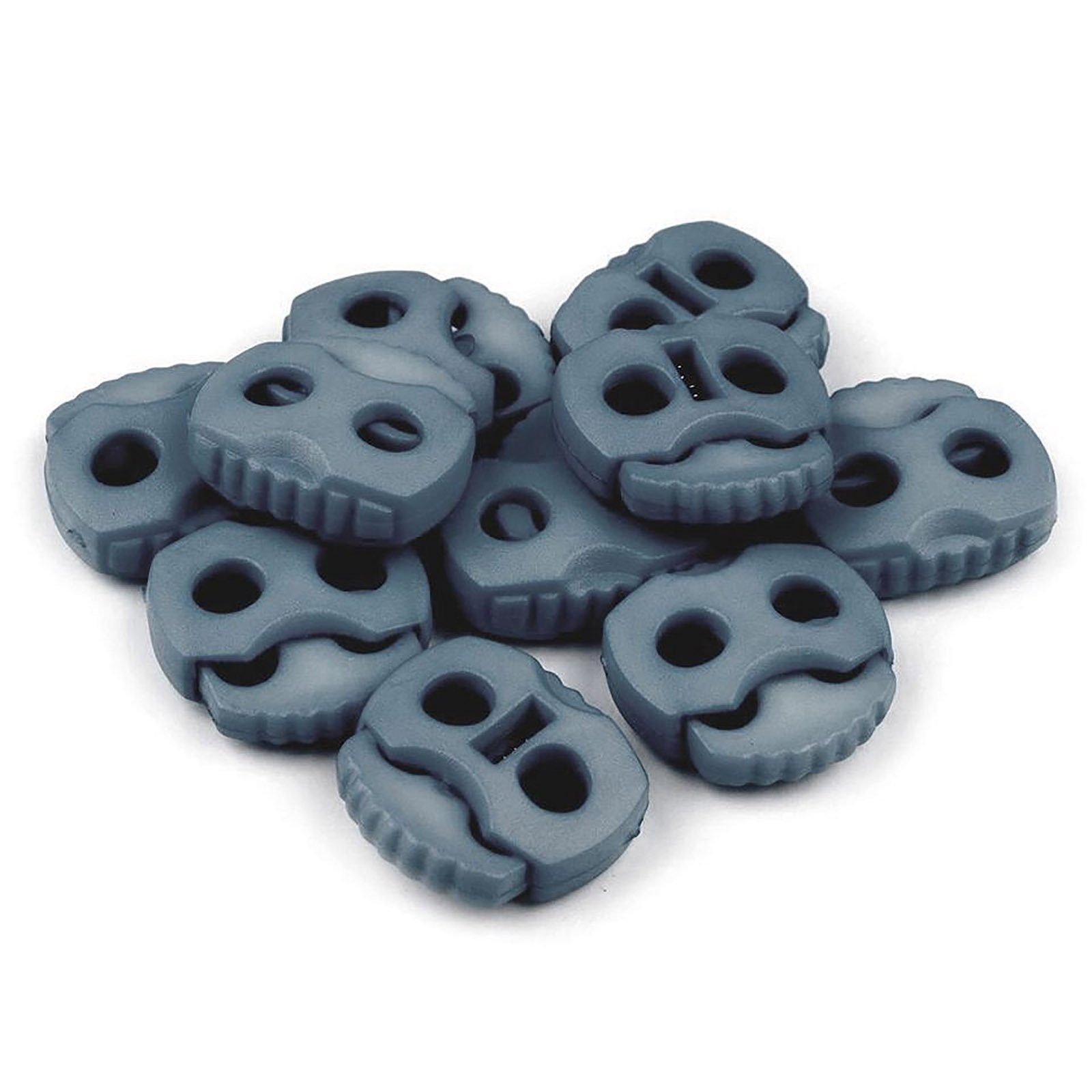 maDDma 10 Kordelstopper mit zwei Löchern 20x20mm, Durchzug 5mm Gurtstecker