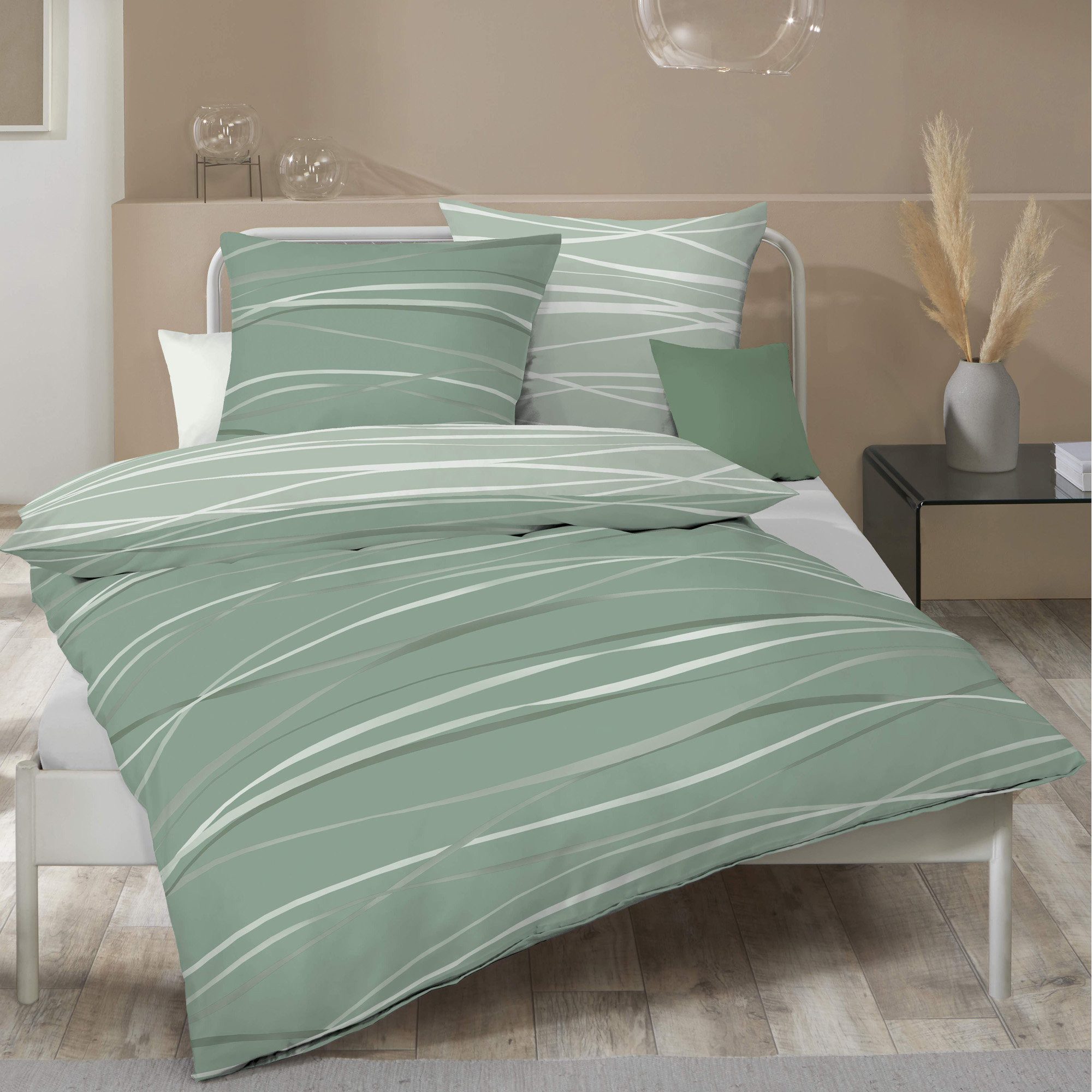 Kaeppel Bettwäsche Wendebettwäsche, Mako-Satin, Streifen