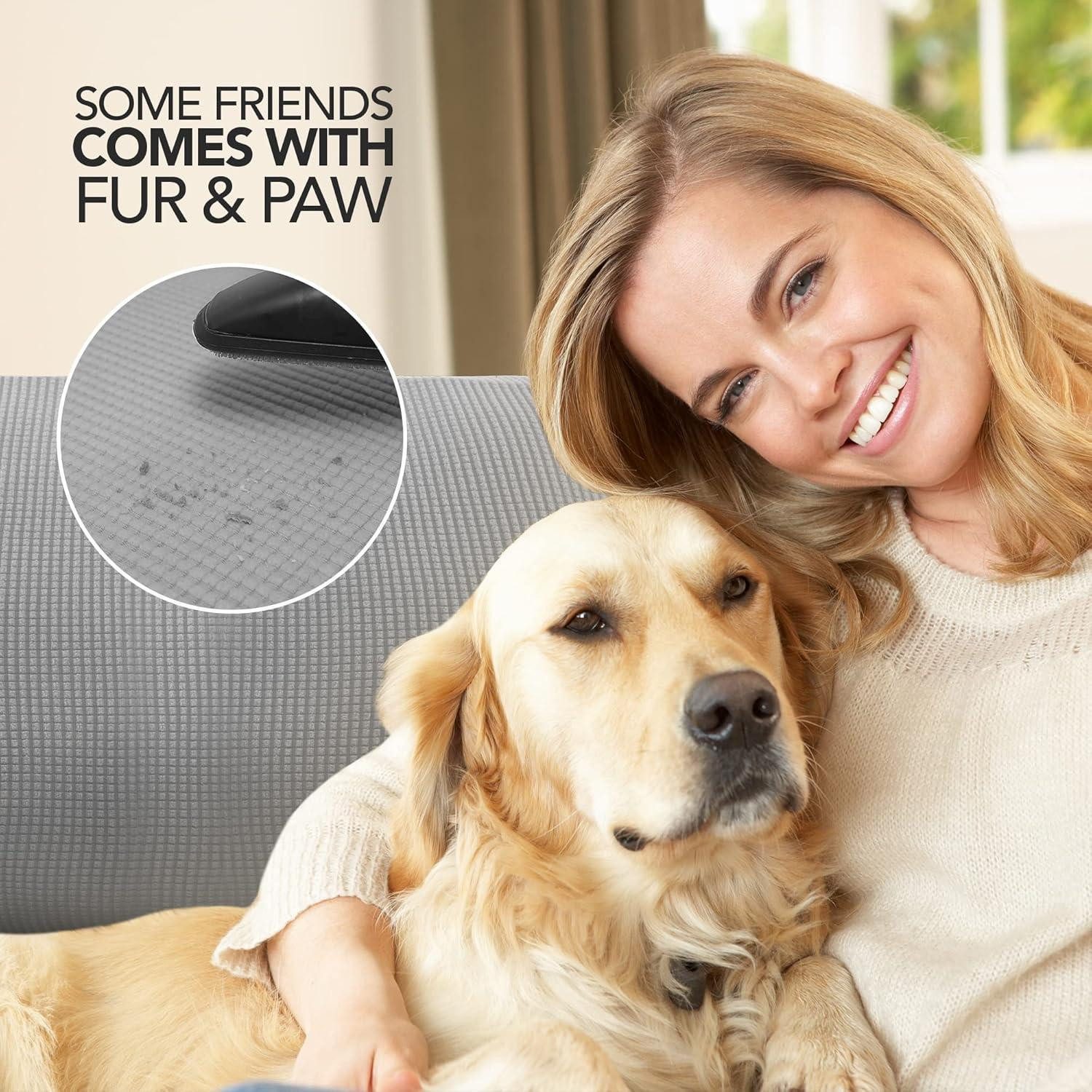 LuxusKollektion Hängedekoration Sofabezug Sofaüberwurf Sesselbezug Stretch 1-Sitzer(80-120cm) Hellgrau