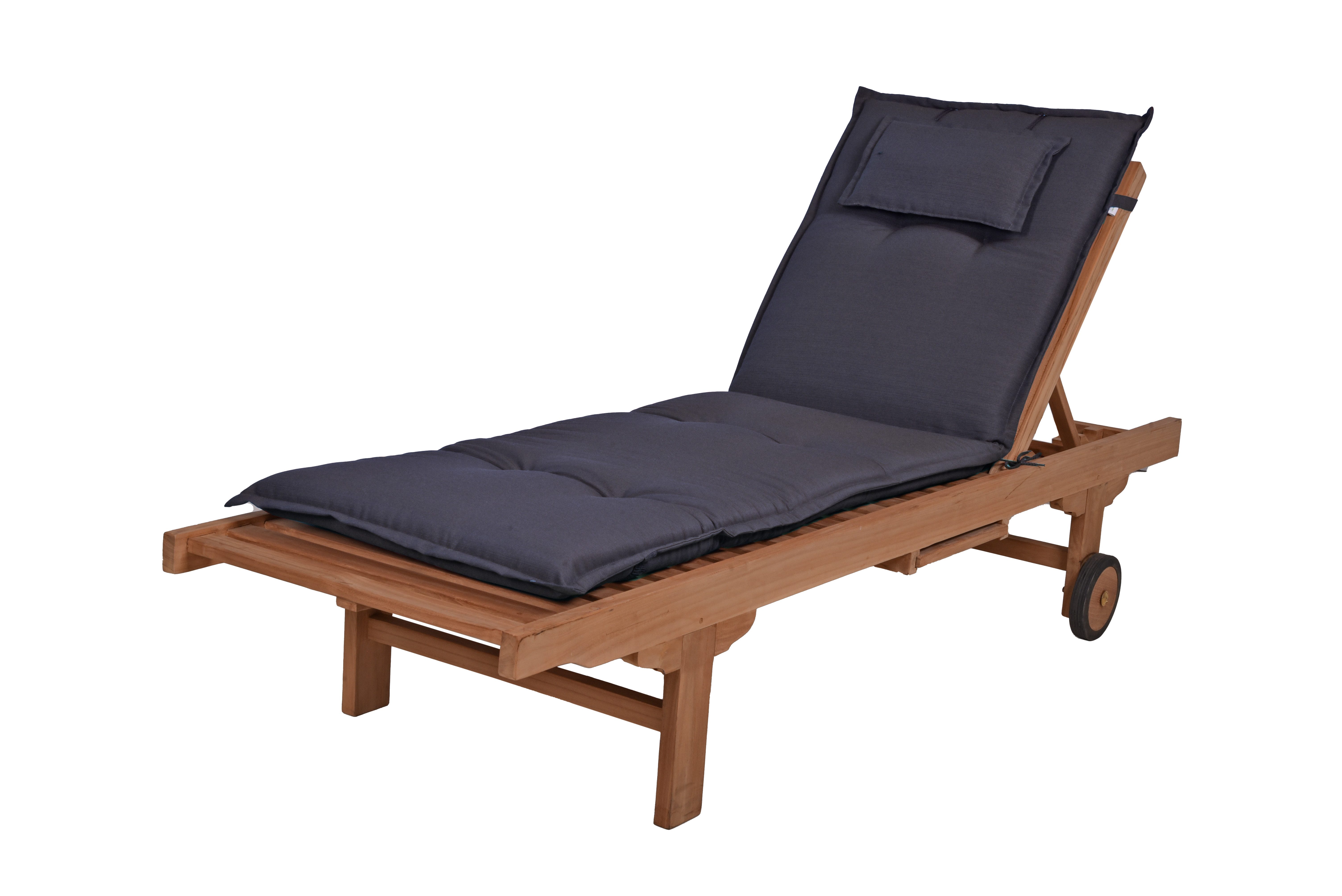 GartenHero Liegenauflage Klassische Liegenauflage in anthrazit mit 8 cm Polsterung, (1 St)