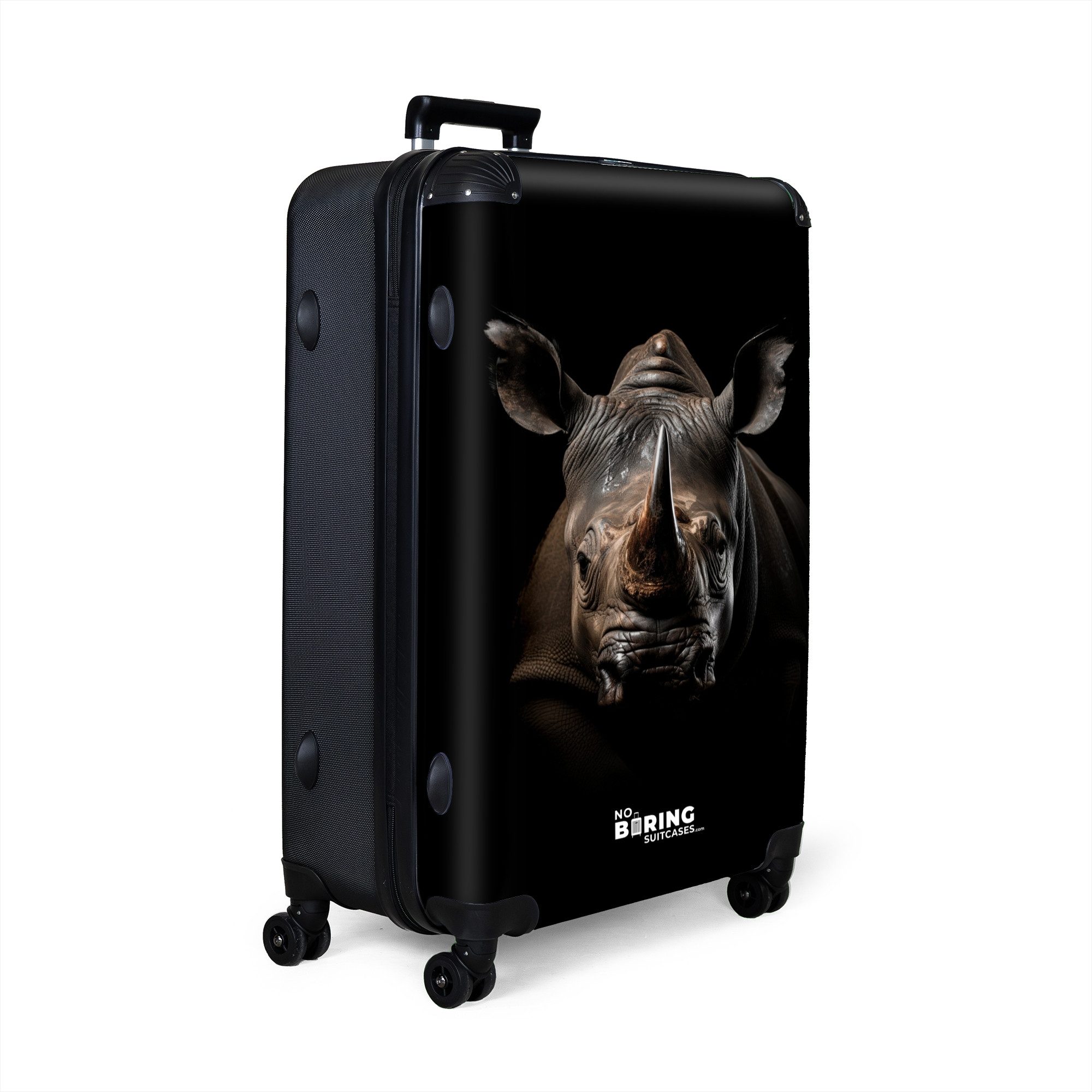 NoBoringSuitcases.com© Hartschalen-Trolley Rhinozeros Vorderansicht auf sch günstig online kaufen