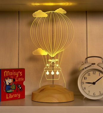 Geschenkelampe LED Nachttischlampe Schaf im Heißluftballon 3D Geburtstagsgeschenke für Baby und Kinder, Leuchte 7 Farben fest integriert, Geburtstagsgeschenk für Baby, Tochter, Enkel, Sohn, Kinder