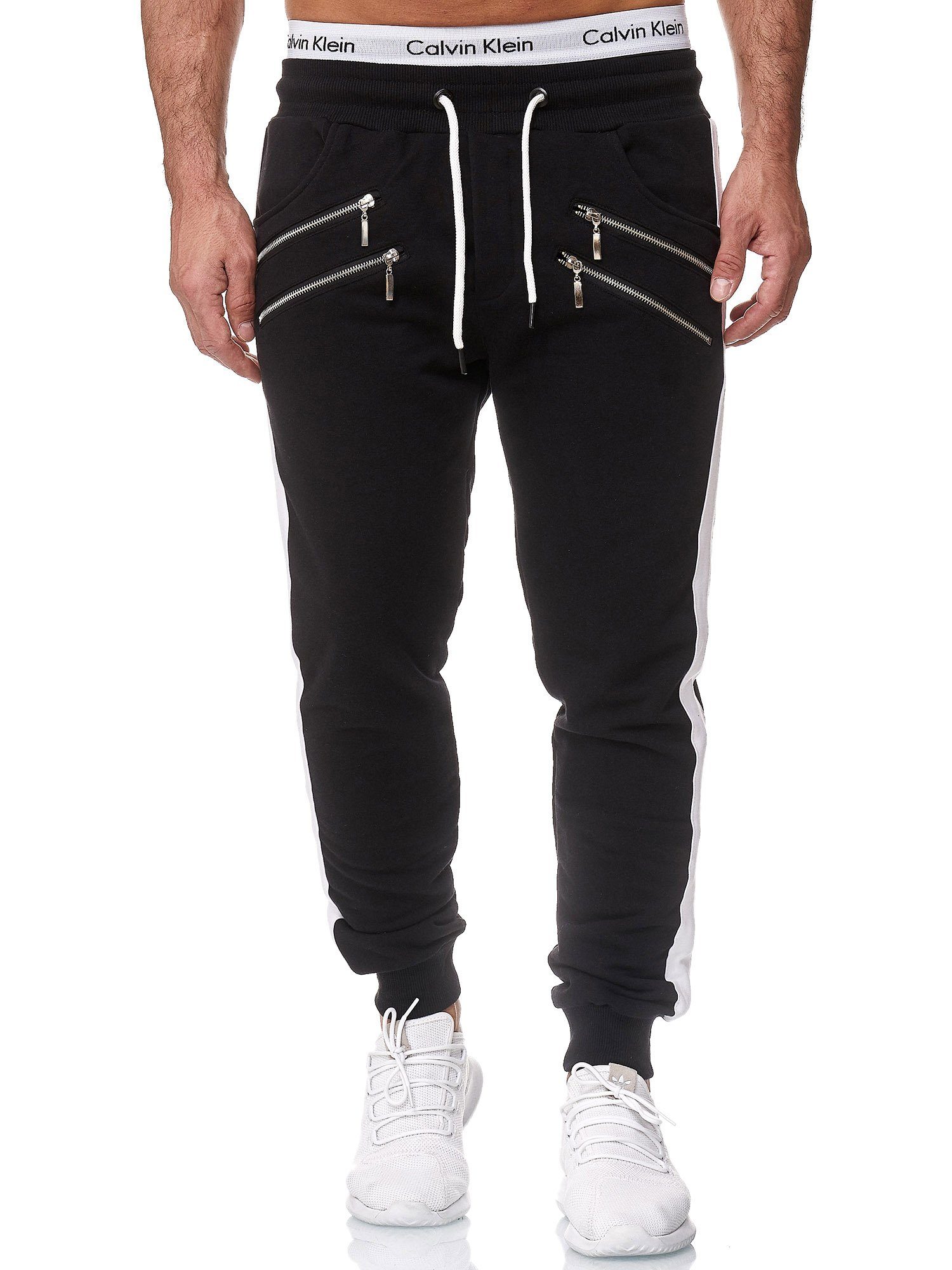 Code47 Jogginghose Code47 Herren Schwarz Sporthose Jogger Modell Hose Jogging 1313 (1-tlg) Streetwear