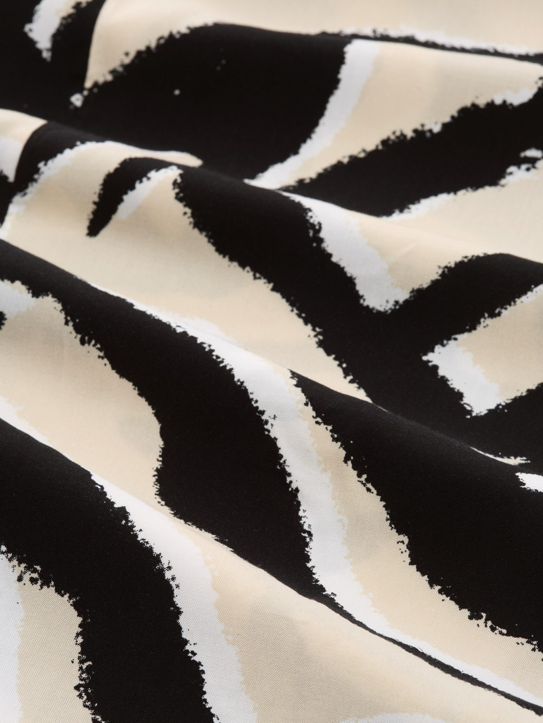 TOM TAILOR Blusenkleid overall v-neck with belt abstract beige zebra